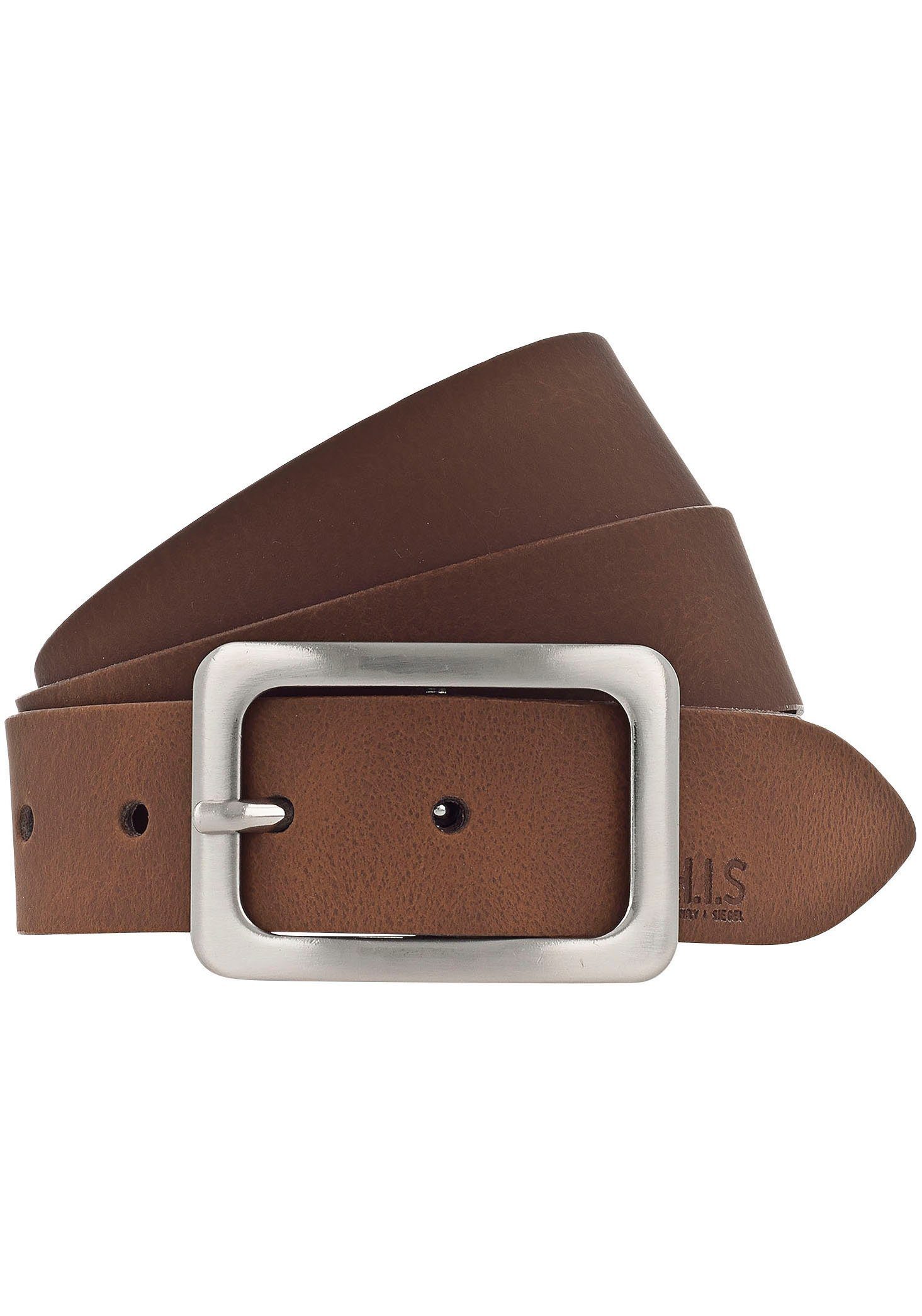 H.I.S Ledergürtel Schließe in glänzend satiniertem Silber - demnächste NEU günstig online kaufen