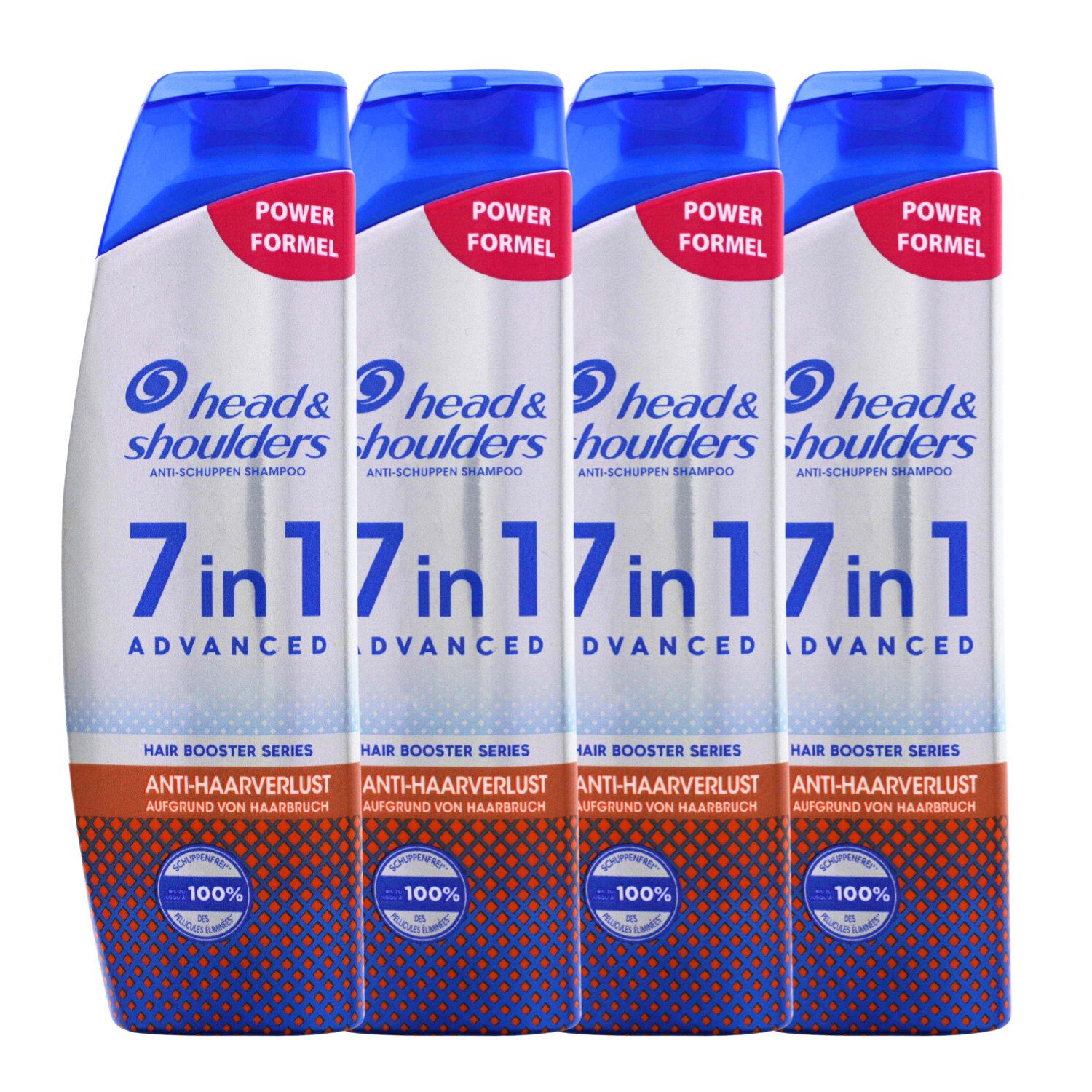 Head & Shoulders Haarshampoo 4 x Head & Shoulders 7in1 Anti Schuppen Shampoo gegen Haarausfall je 2