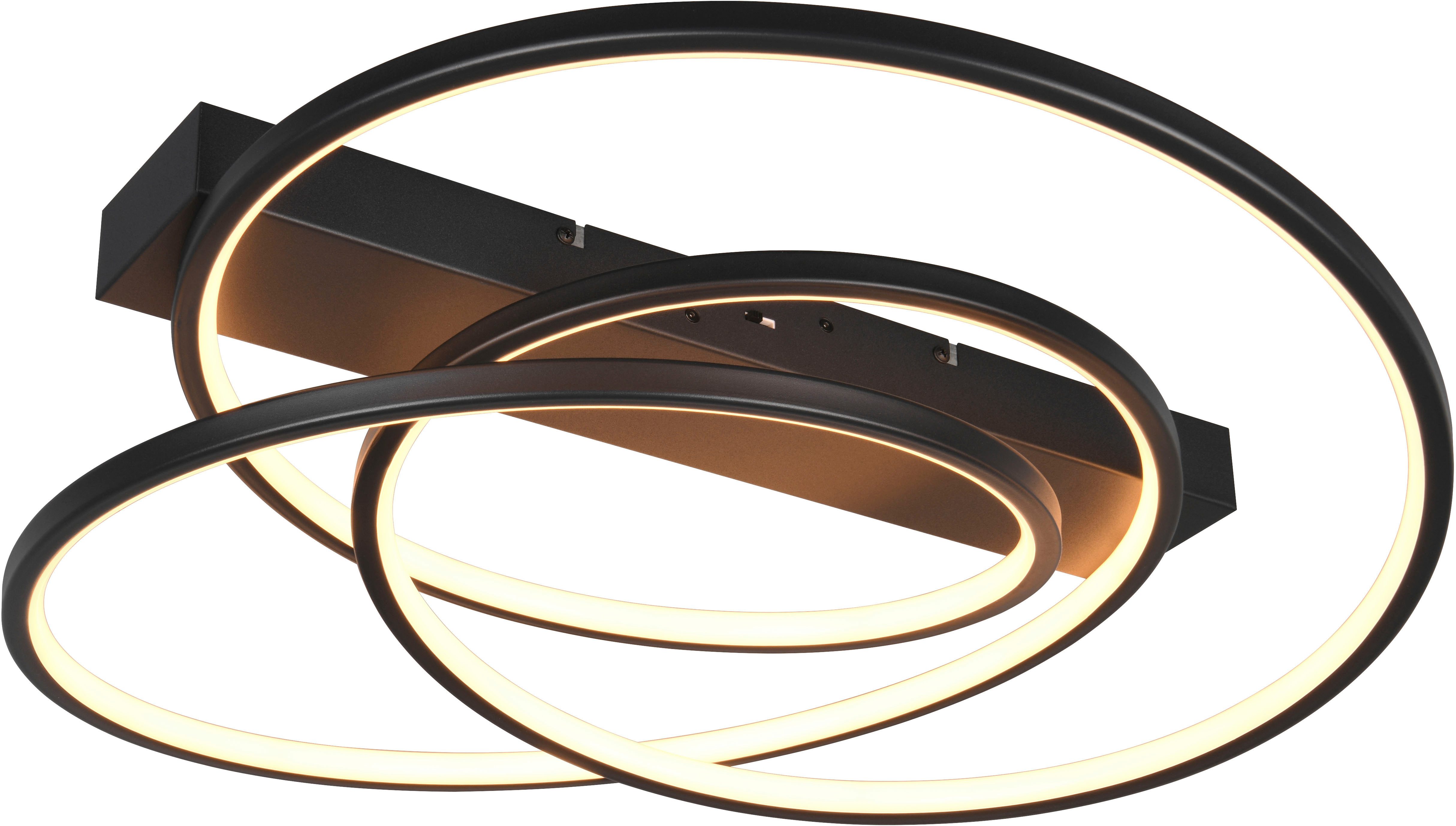 TRIO Leuchten LED Deckenleuchte DARVIN, LED Deckenlampe 34W 4500 Lumen, dimmbar Lichtfarbe einstellbar, Dimmfunktion, LED fest integriert, warmweiß - kaltweiß, CCT 2300/3000/4000K warmweiß-kaltweiß, Deckenlampe Büro Wohnzimmer