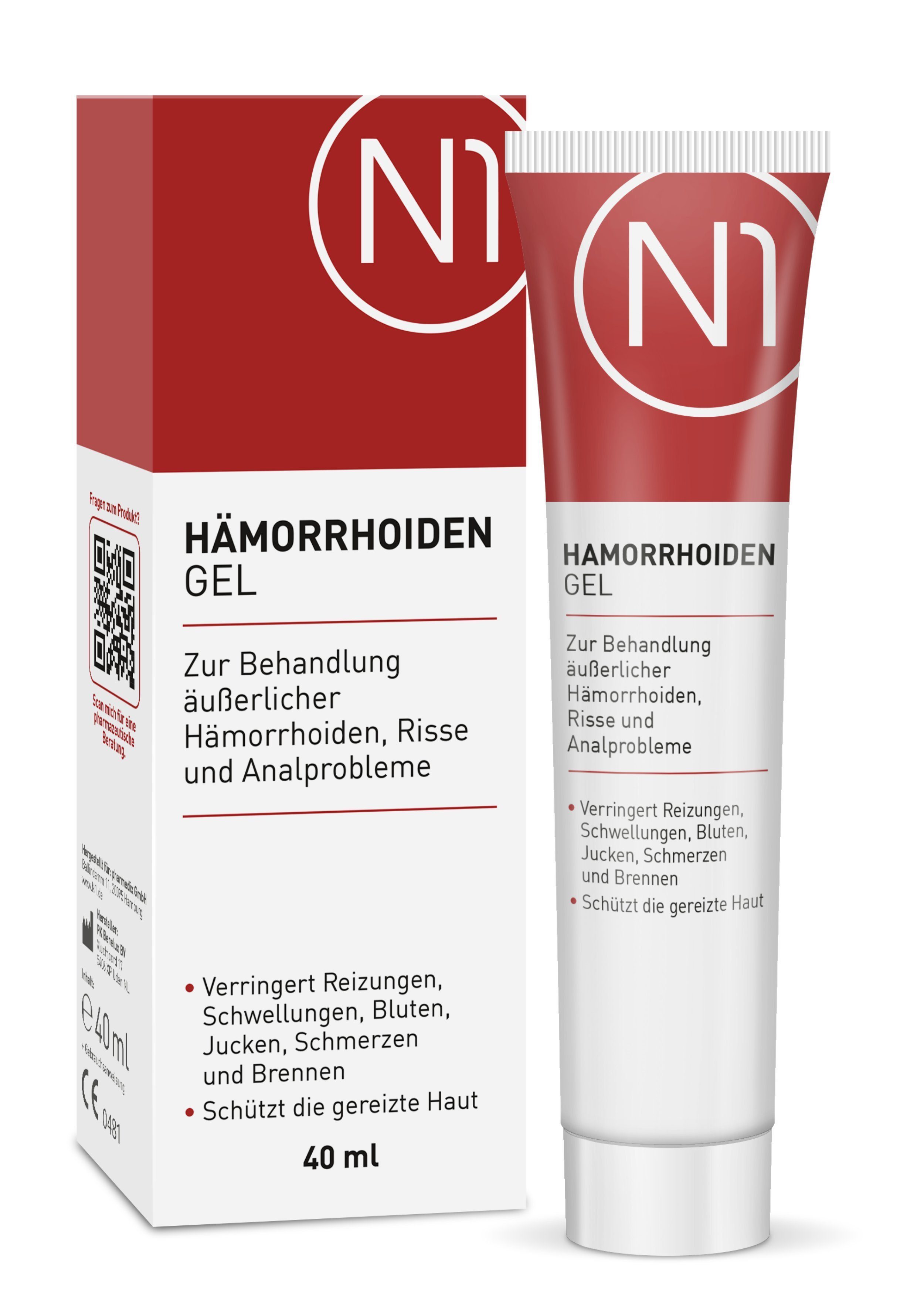 N1 Healthcare Analgleitgel N1 Hämorrhoiden Gel, 40 ml, erprobtes Medizinprodukt aus der Apotheke