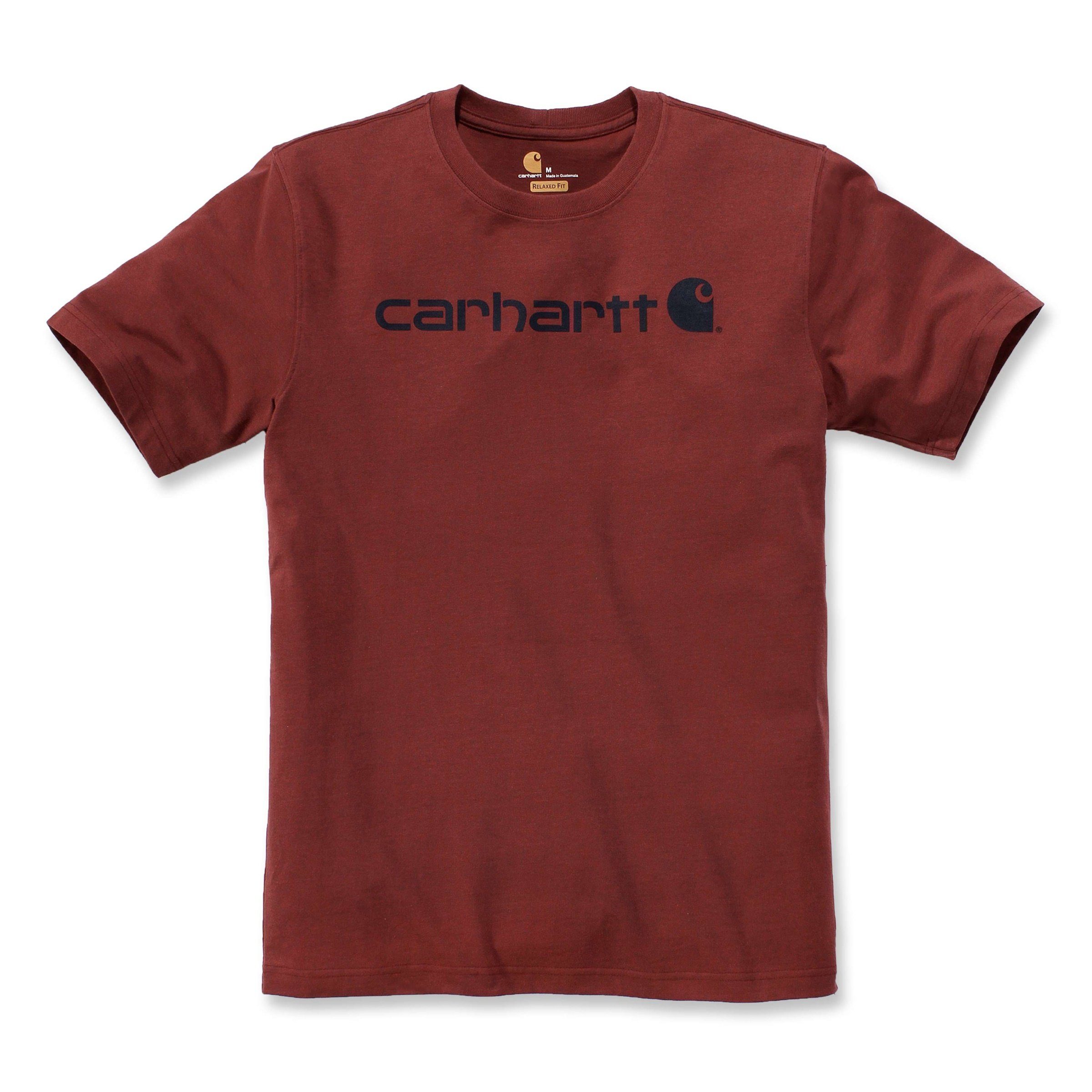 Carhartt T-Shirt Carhartt Adult Heavyweight Relaxed Logo T-Shirt Fit heather Graphic Herren Short-Sleeve coastal