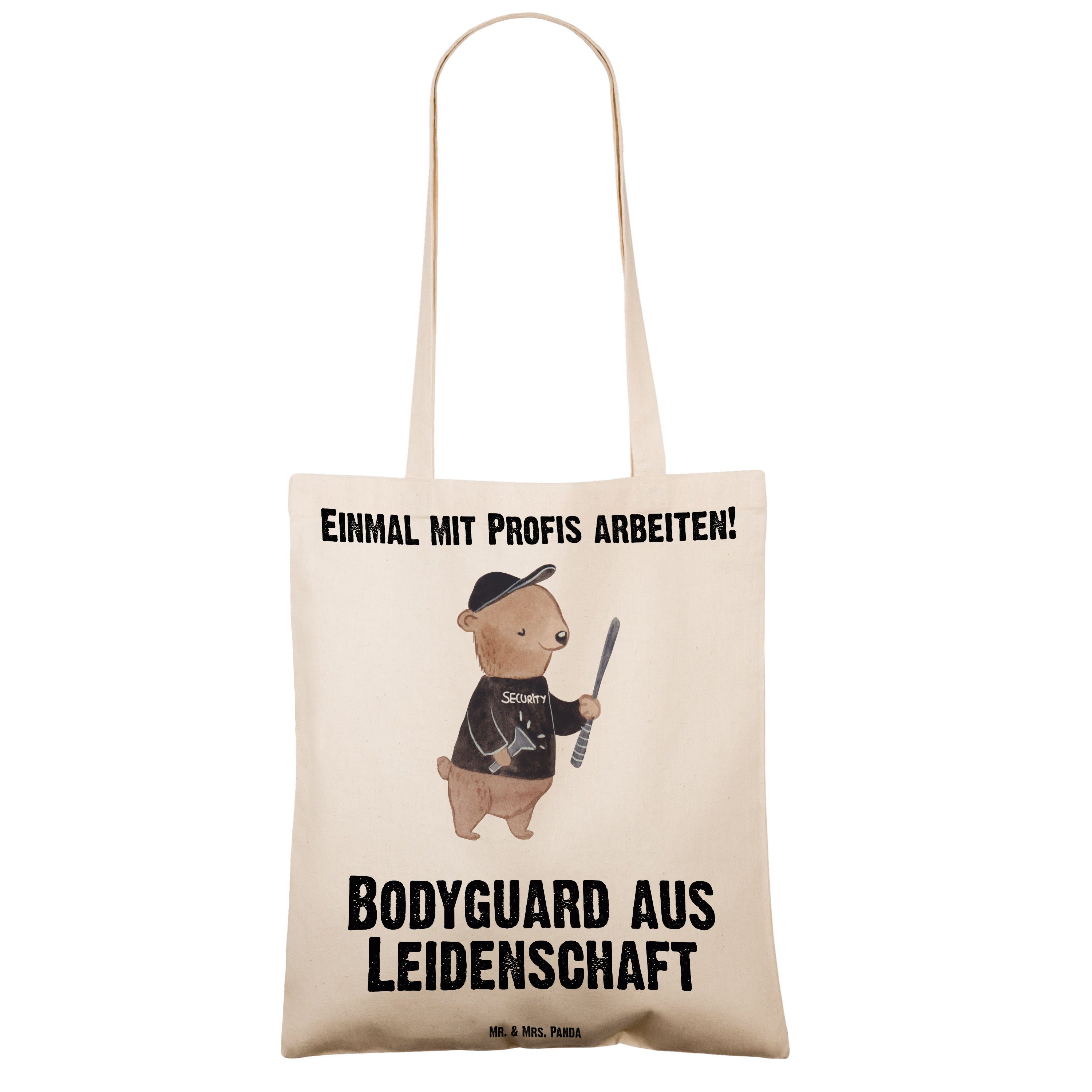 Panda (1-tlg) - Mrs. Tragetasche aus Firma, Transparent & Bodyguard Geschenk, Stoffbeut Mr. - Leidenschaft