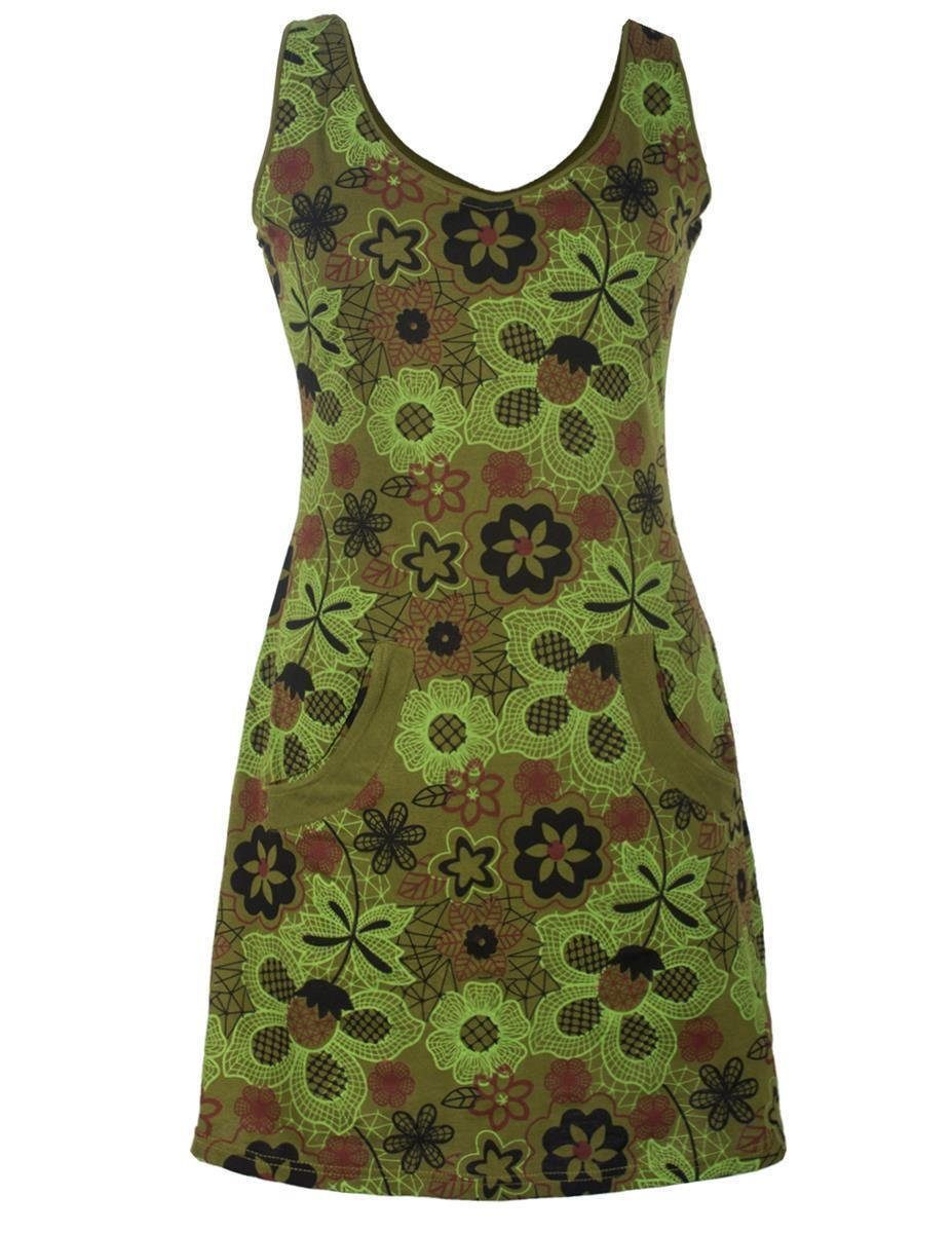 Vishes Sommerkleid Ärmelloses Blumenkleid aus Baumwolle günstig online kaufen