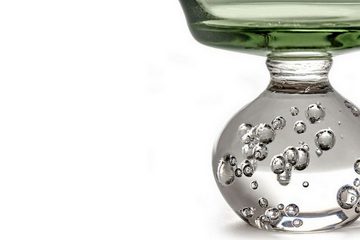 daslagerhaus living Wasserkrug Trinkglas Eternal Snow grün-weiß H 9,5 cm