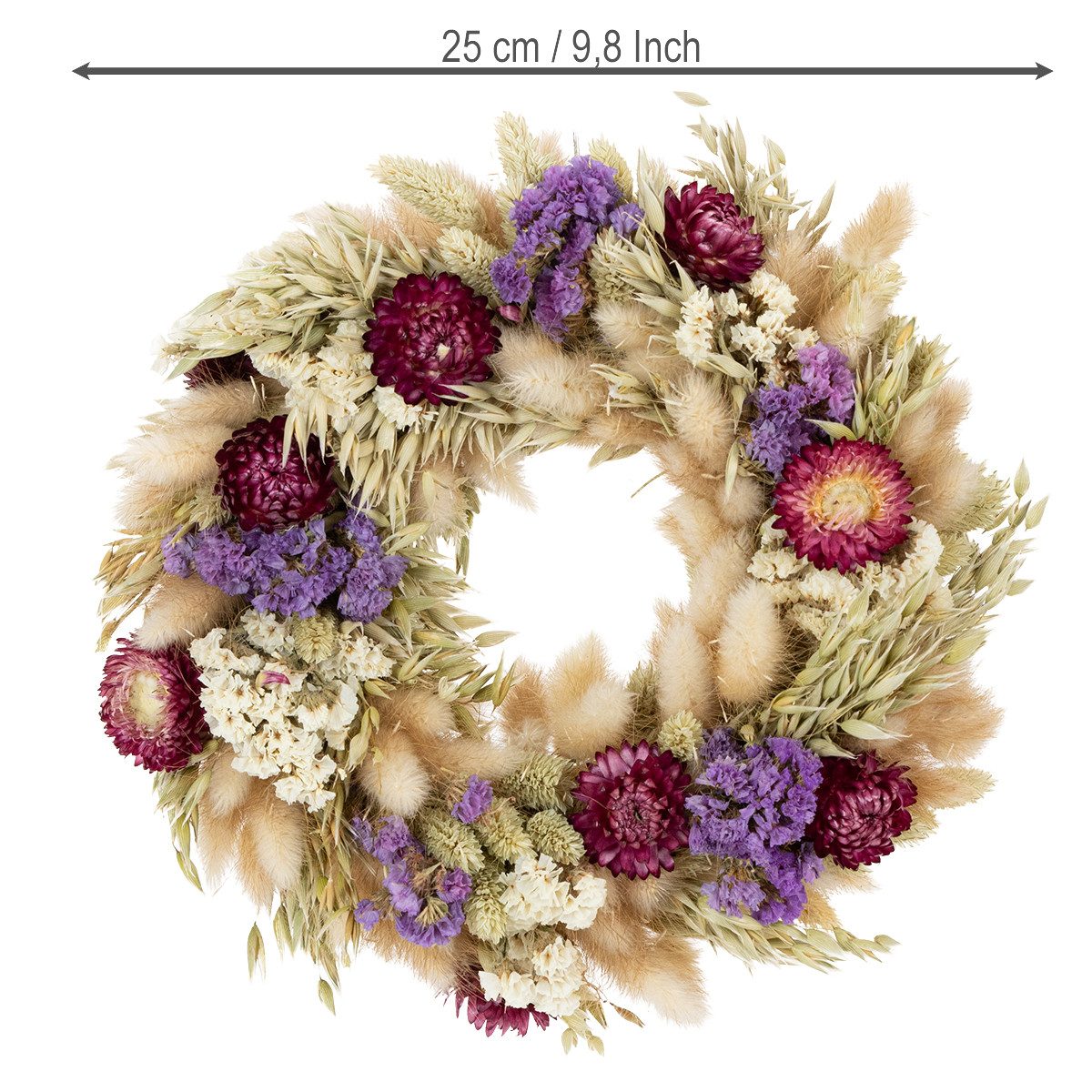 Trockenblume Handgefertigter Trockenblumenkranz Tischdeko Hochzeit und, Florists Products, Höhe 7 cm