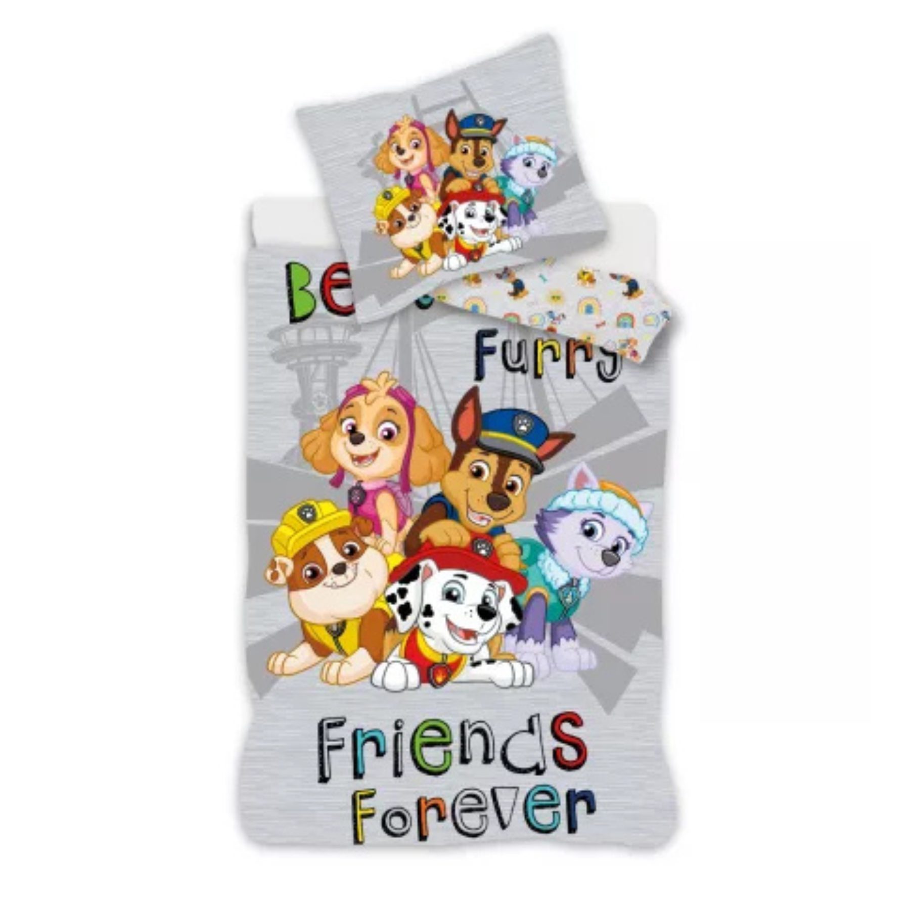 PAW PATROL Babybettwäsche Bettbezug Kissenbezug Baumwolle 100 × 135 cm, Baumwolle