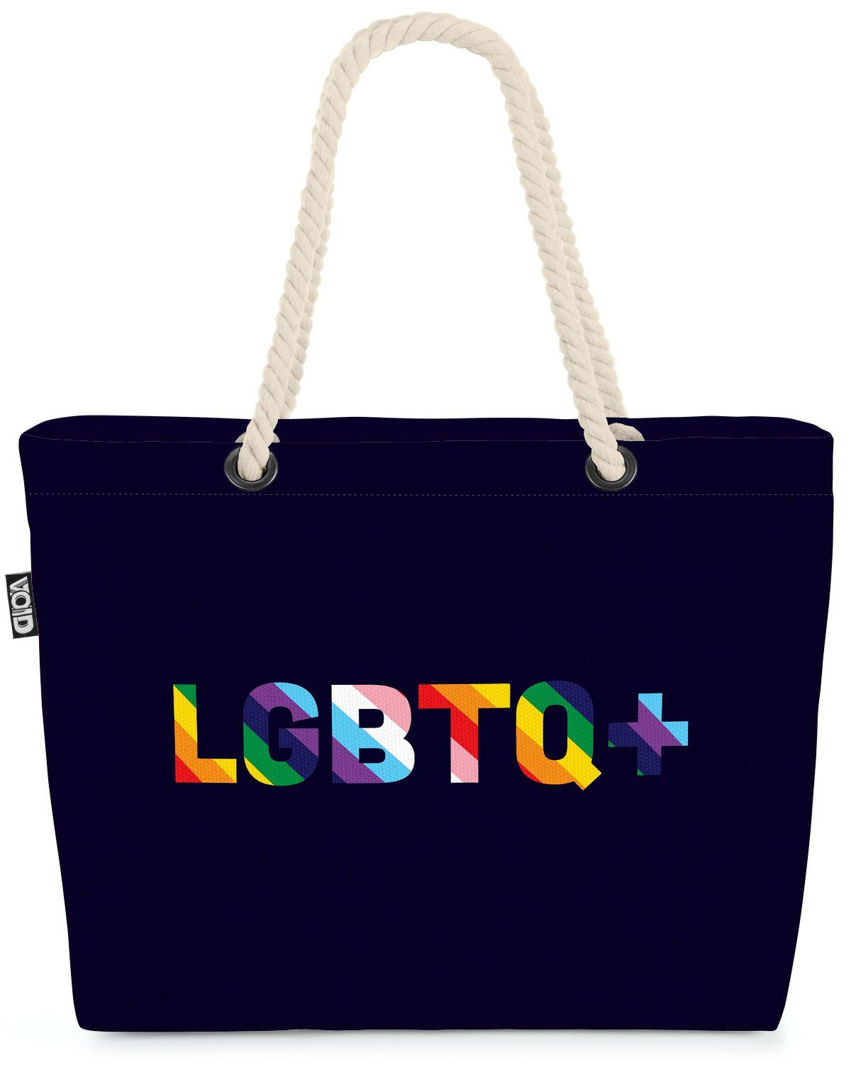 VOID Strandtasche (1-tlg), LGBTQ Banner Regenbogen Schriftzug progress Gay pride flag parade clu