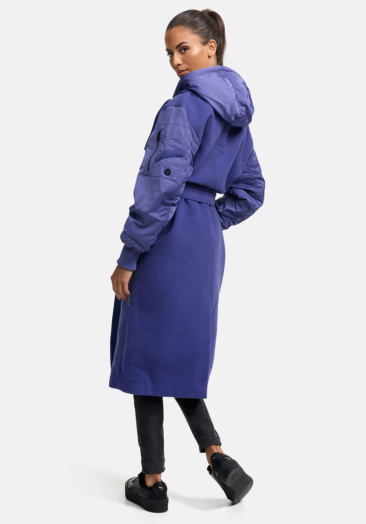 Marikoo Winterjacke Tjadee Langer Wickelmantel – Bild 2 von 5
