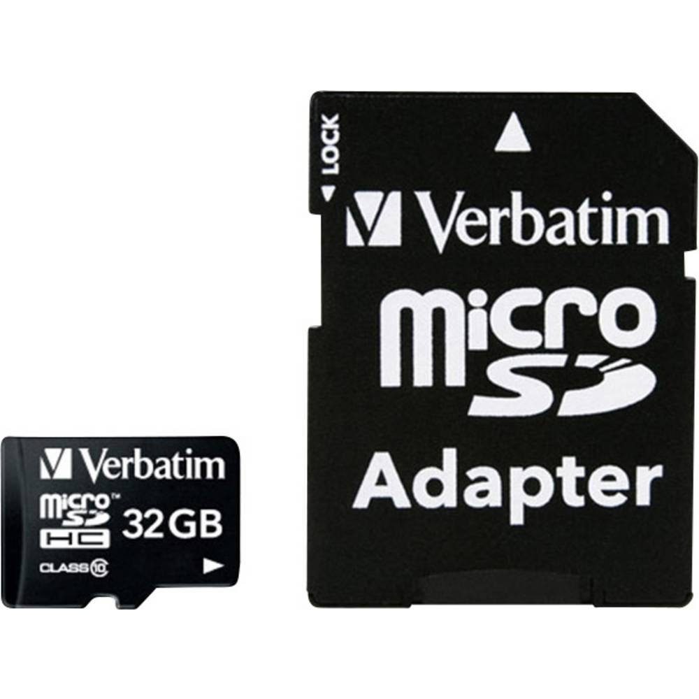 Verbatim microSDHC Karte 32GB Class 10 44083 Speicherkarte (inkl. SD-Adapter)