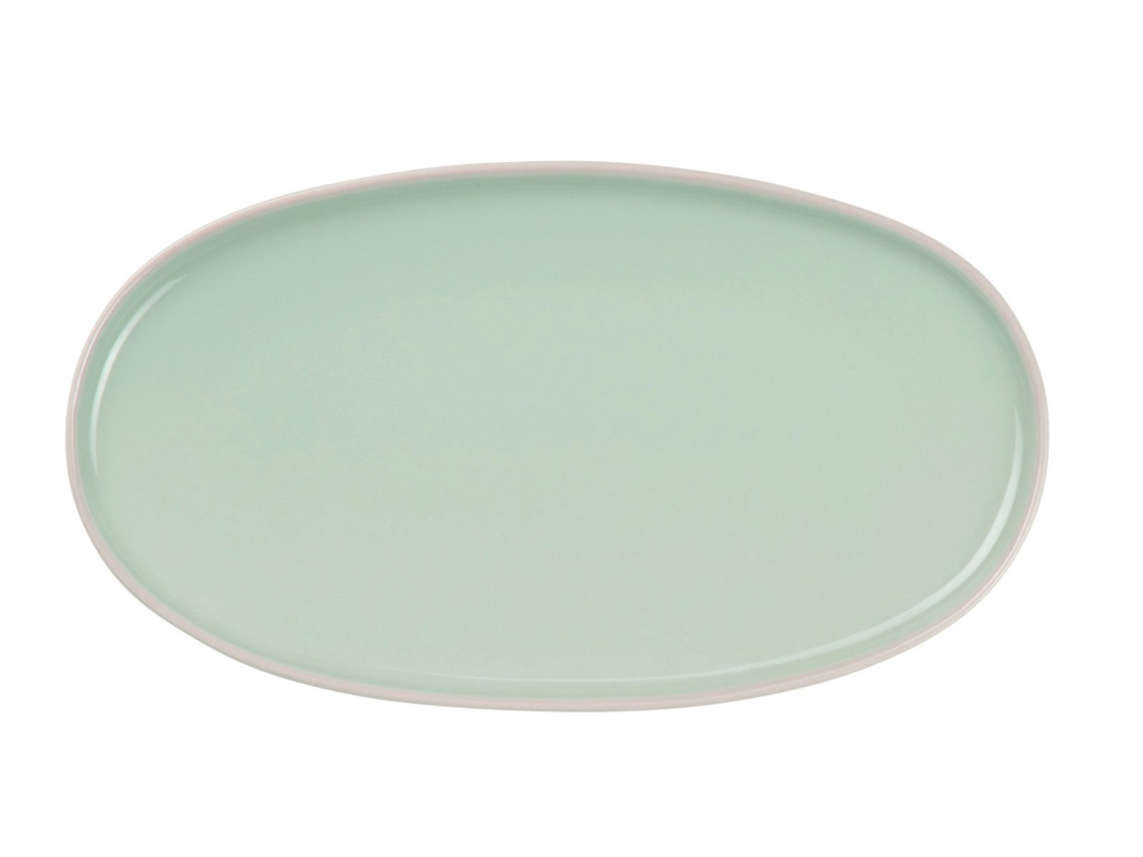 ASA SELECTION Servierplatte semana Platte oval herb 28,5x16x2,2cm, Steinzeug, (Platte)