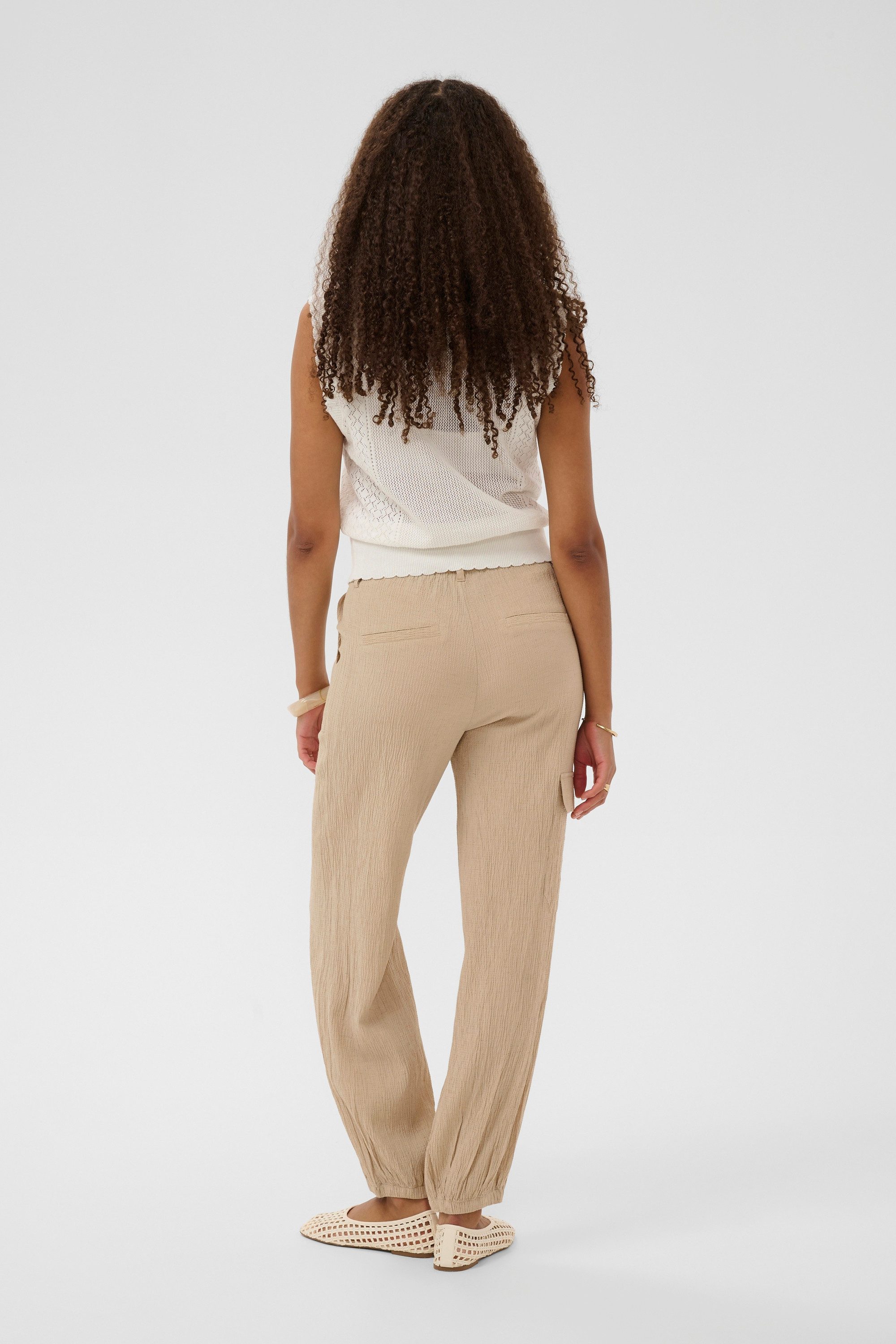 Cream Stoffhose Casual Hose CRAlva