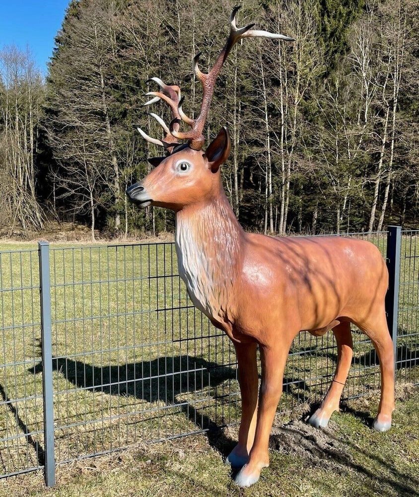 DEKO VERTRIEB BAYERN Gartenfigur XXL Rothirsch günstig online kaufen