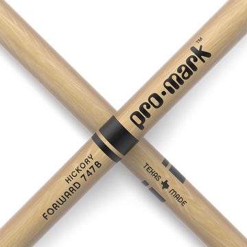 Promark Sticks Drumsticks (TX747BW Super Rock Sticks Hickory, Wood Tip), TX747BW Super Rock Sticks Hickory, Wood Tip - Drumsticks