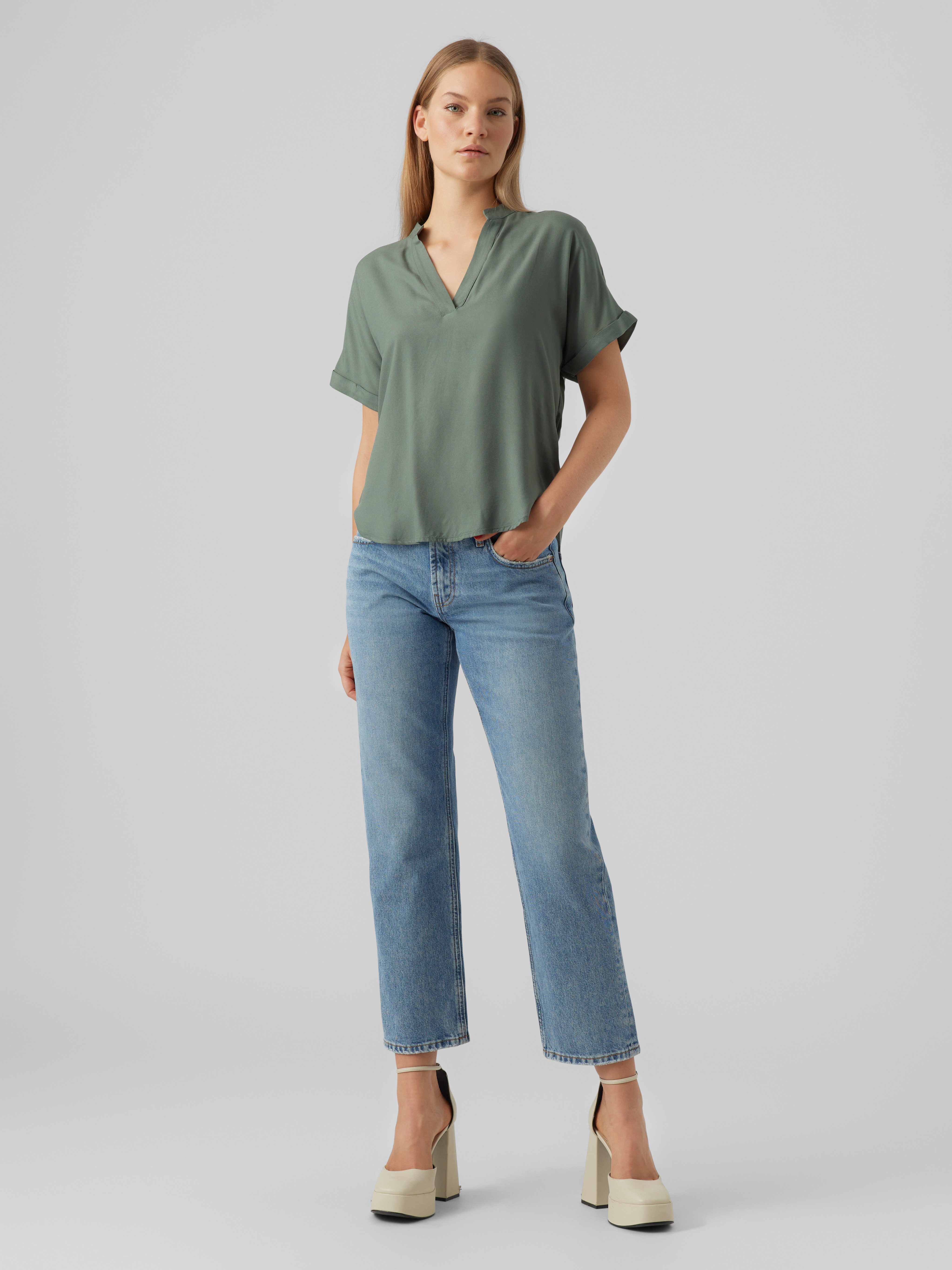 Vero Moda Shirtbluse VMBEAUTY SS TOP GA NOOS Viskose, regular fit