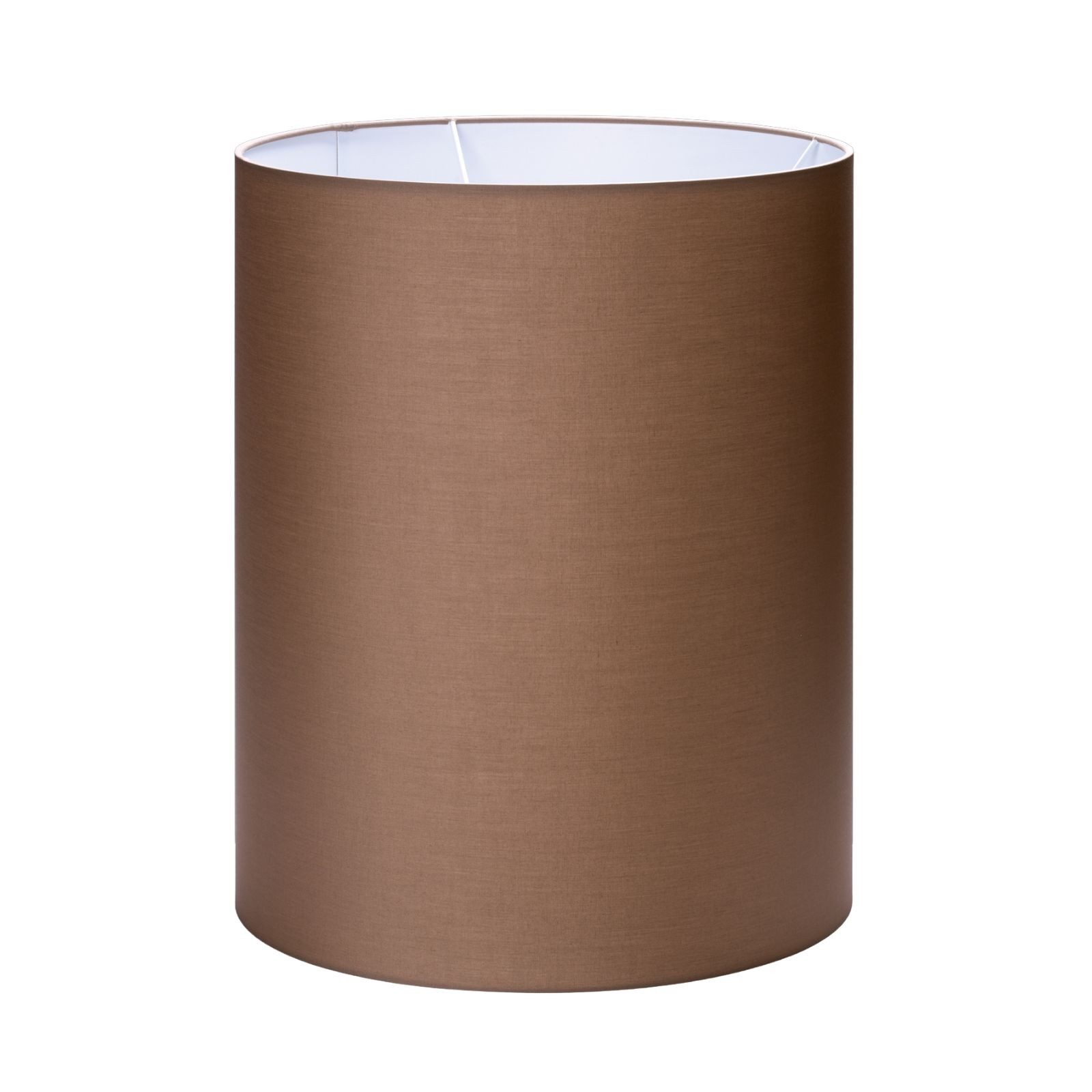 Orion Leuchten Lampenschirm Lampenschirm Braun Zylinder Stoff Ø 33 cm H 40 cm E27