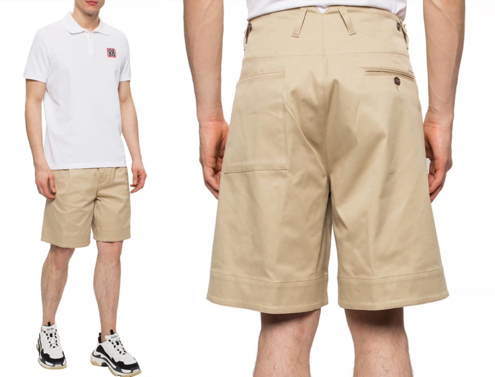 Dsquared2 Shorts DSQUARED2 LOOSE SAFARI BERMUDA SHORTS CARGO CHINO GABARDINE KURZE HOSE