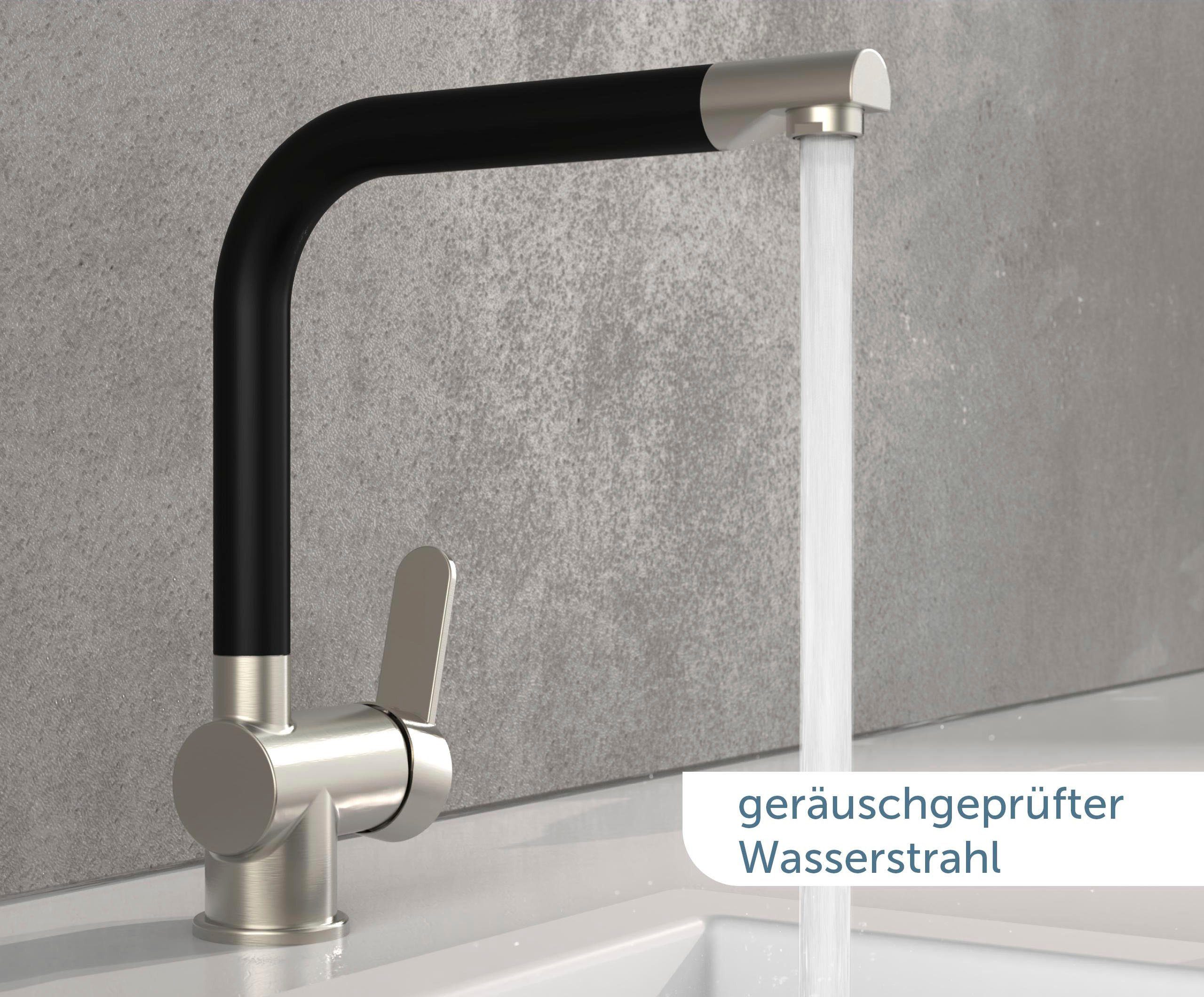 Schütte Spültischarmatur RIO Schütte Wasserhahn mit Energiesparfunktion, 360° schwenkbare Mischbatterie – Bild 4 von 5