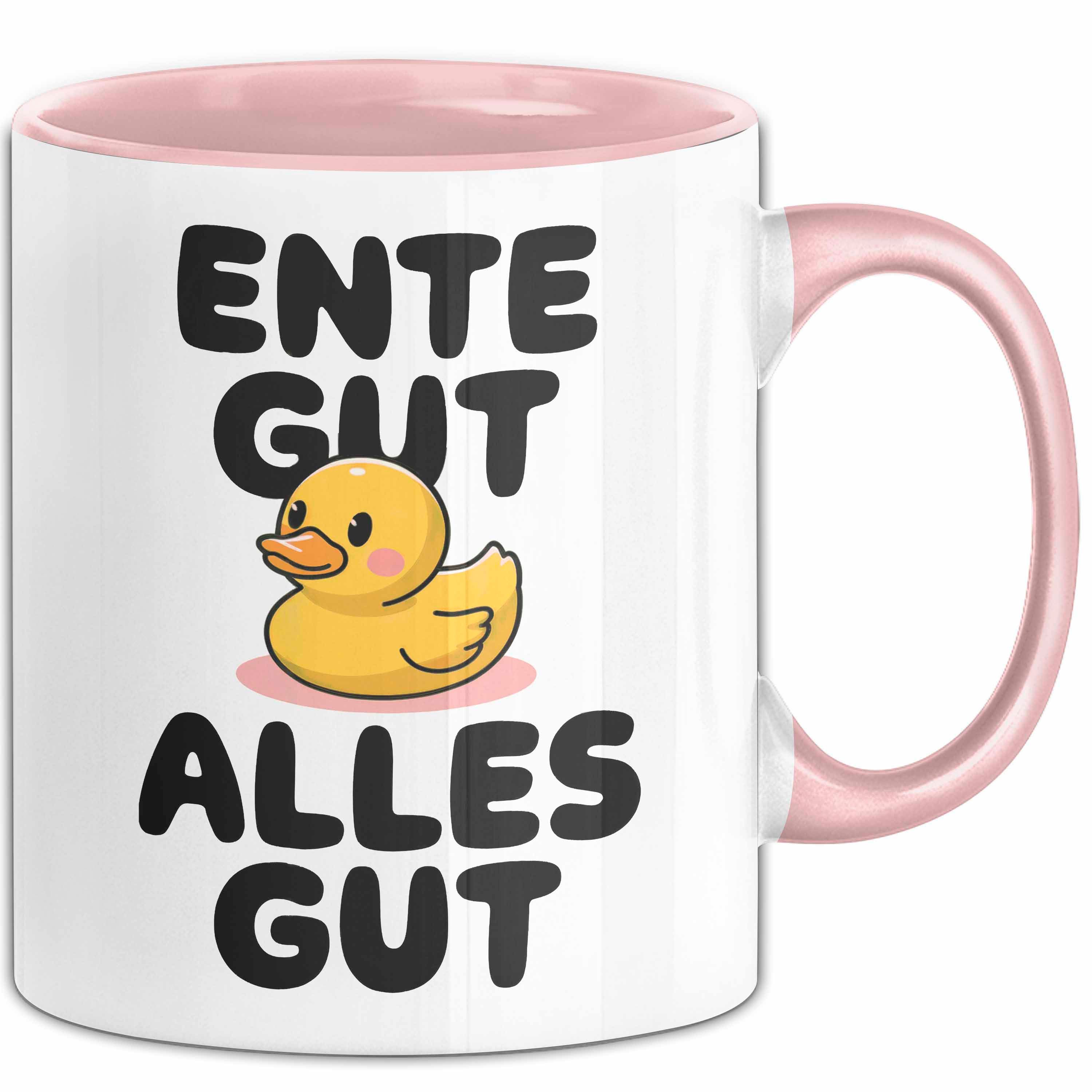Trendation Tasse Quietscheente Tier Tasse Geschenk Lustige Geschenkidee Spruch Ente G