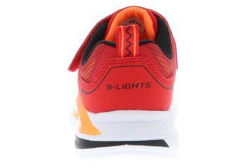 Skechers 401660L/RDOR S Lights-Tri-Namics Red/Orange Sneaker Lichter können am Klettriemen an- und ausgeschalten werden