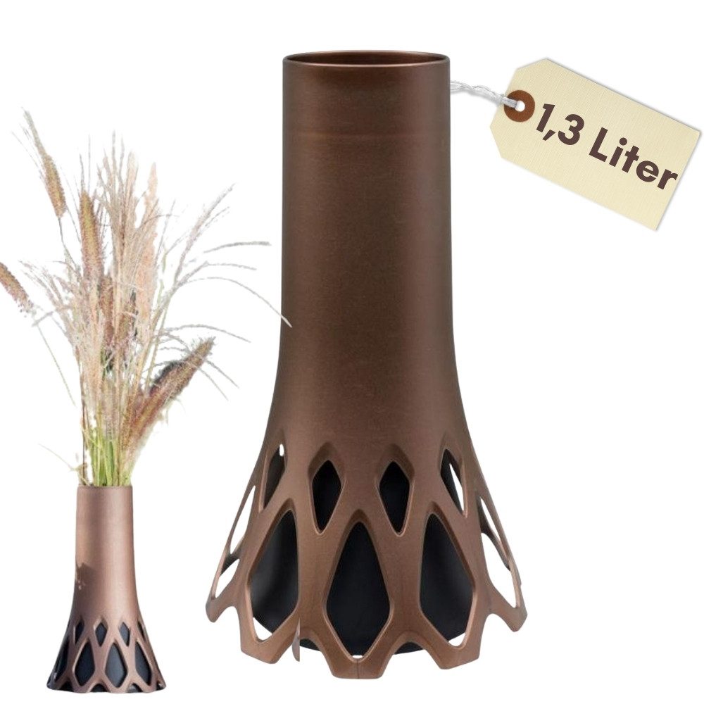 GarPet Bodenvase Grabvase mit Sockel Friedhofvase Grab Vase Friedhof Wetterfeste Vase