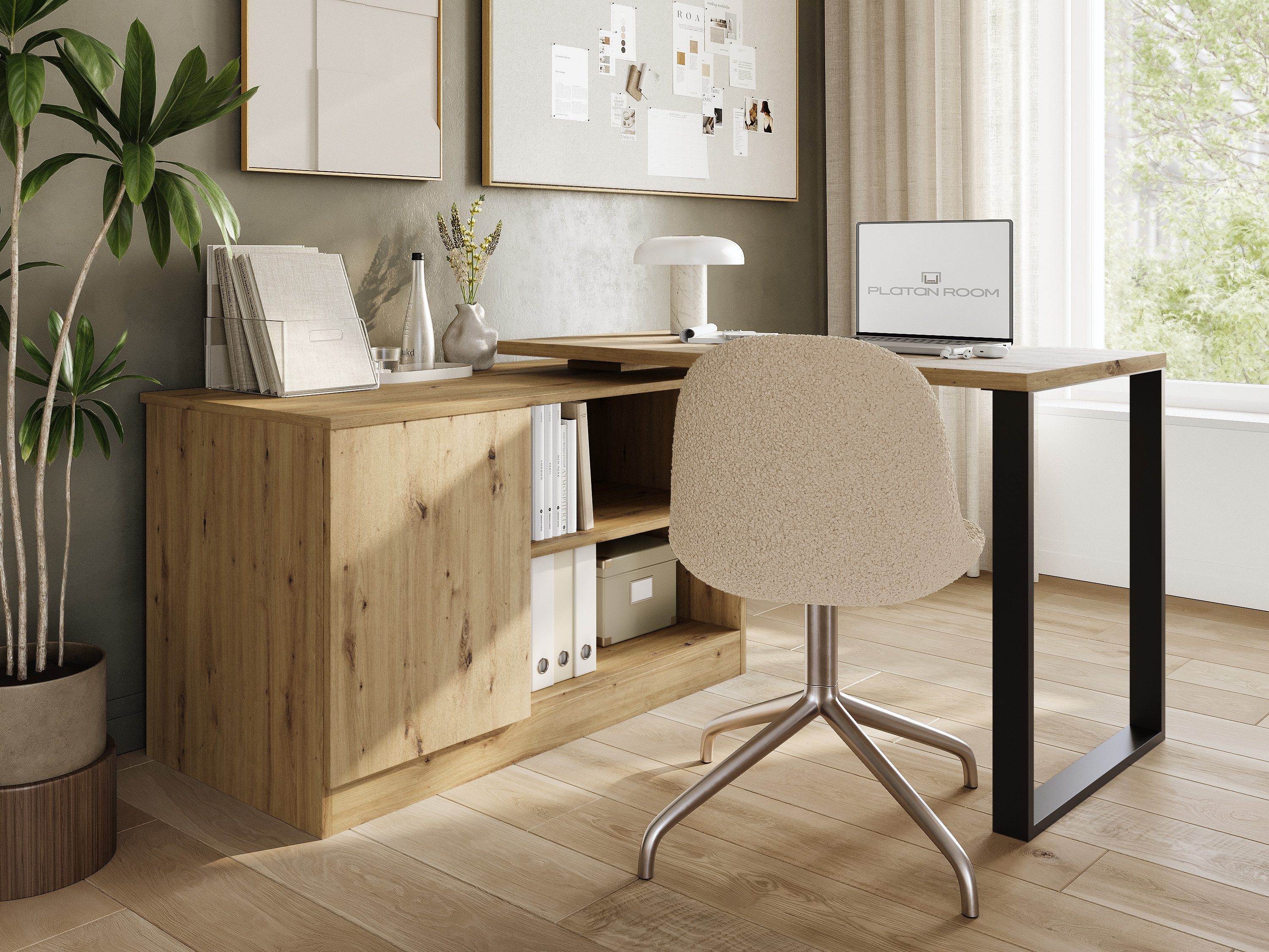 Platan Room Schreibtisch Drehbarer Eckschreibtisch Rio günstig online kaufen
