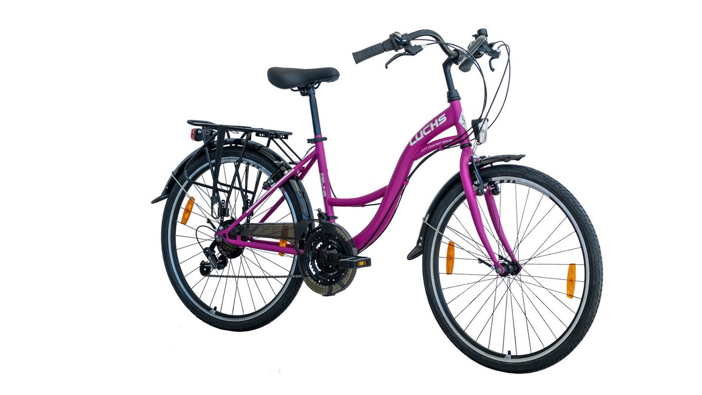 Thumbnail - LUCHS Cityrad 26 Zoll Luchs Feline Citybike Damenrad 21-Gang Shimano Tourney Rad, 21 Gang, Kettenschaltung, 21-G Shimano...