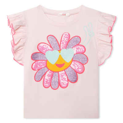 Billieblush T-Shirt Billieblush T-Shirt hell rosa mit Paillettenblume mit Sonnenbrille