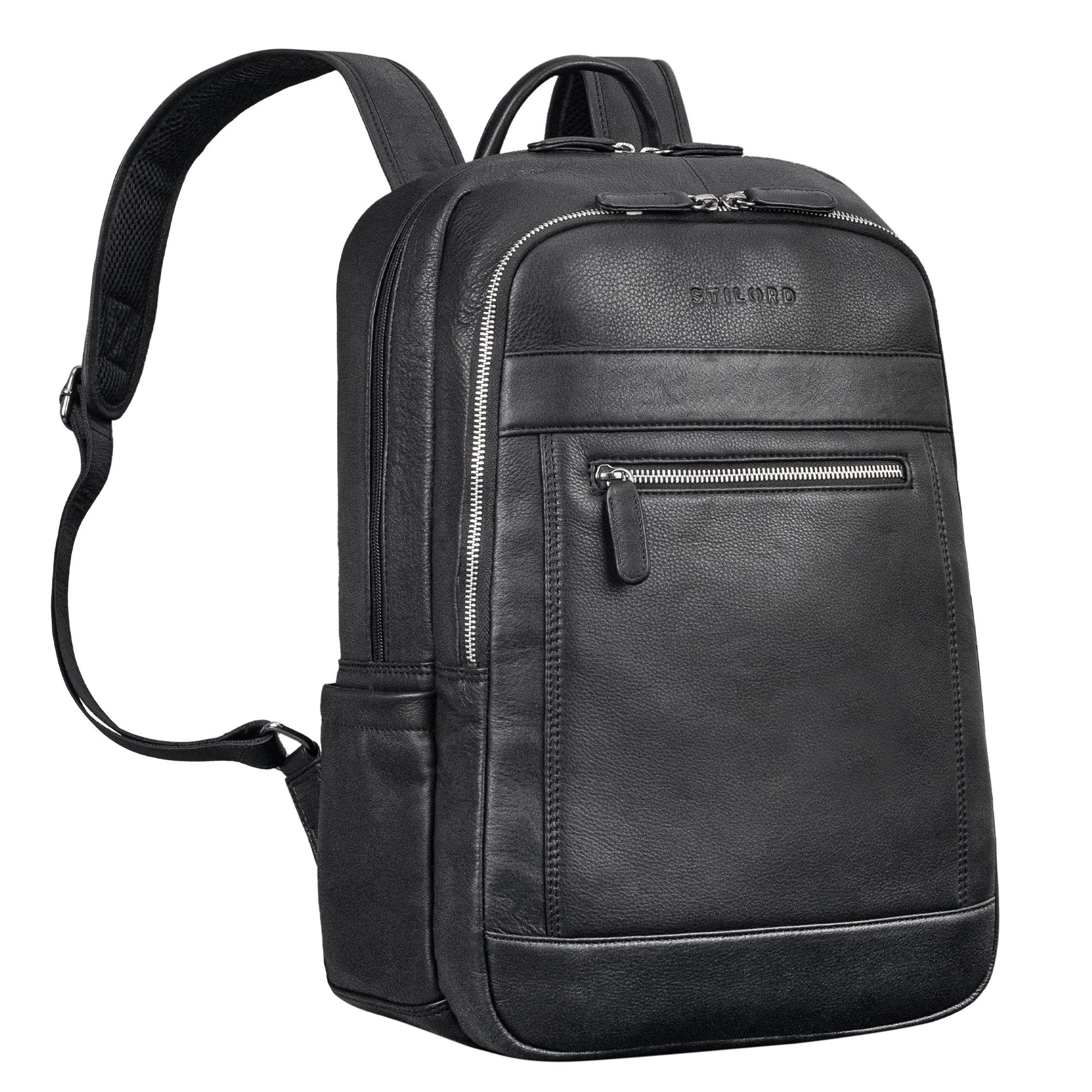 Notebookrucksack "Jamal" Leder Laptop Rucksack 16 Zoll Groß für Damen und Herren
