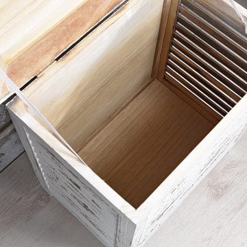 Mucola Wäschetruhe Wäschesammler Holzbox Holztruhe Wäschebox Wäschekorb Wäschetonne (Truhe, 1 St., Truhe), Stauraum