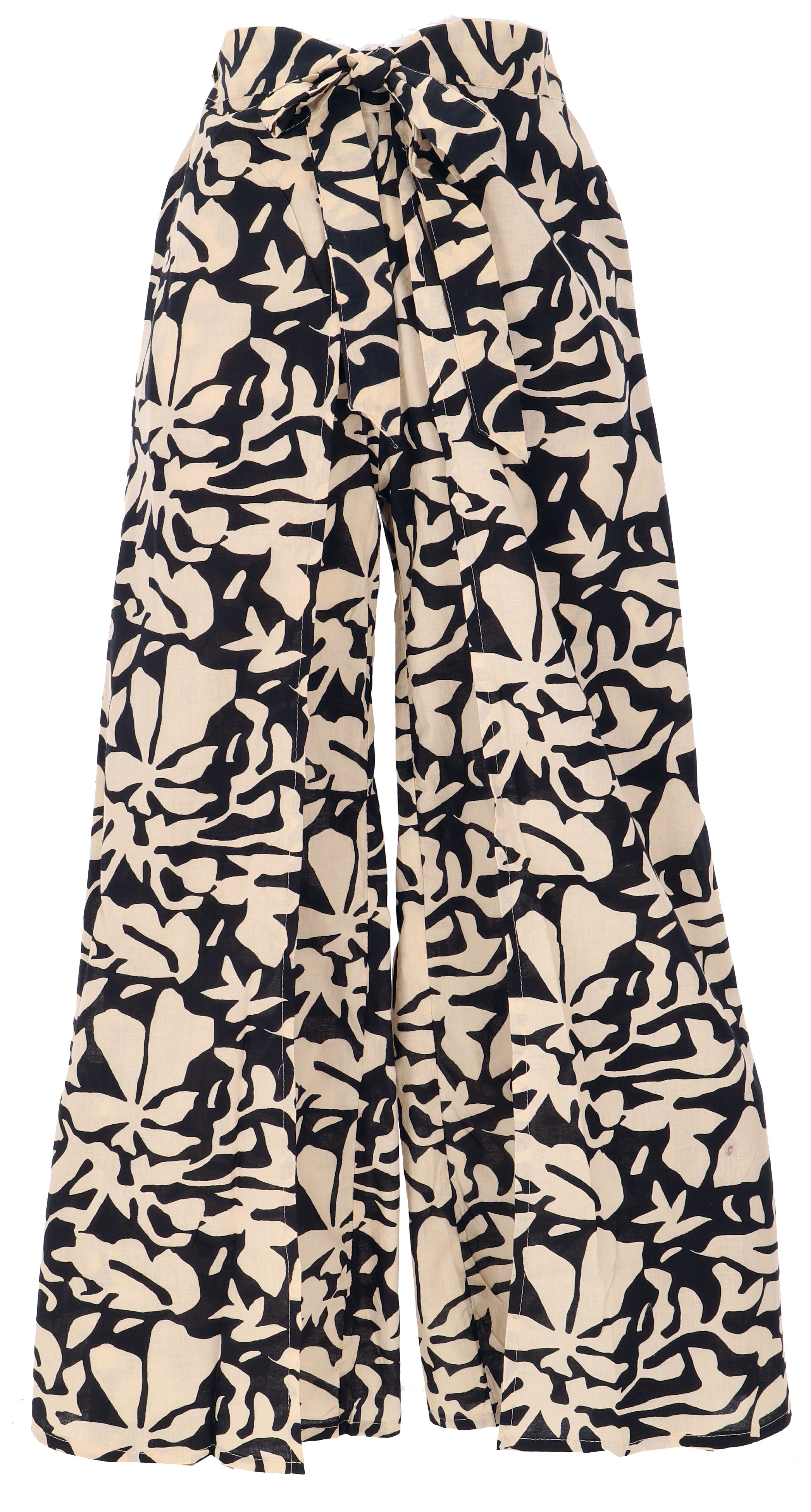 Guru-Shop Relaxhose Palazzohose, weite Boho Sommerhose, Baumwoll.. alternative Bekleidung