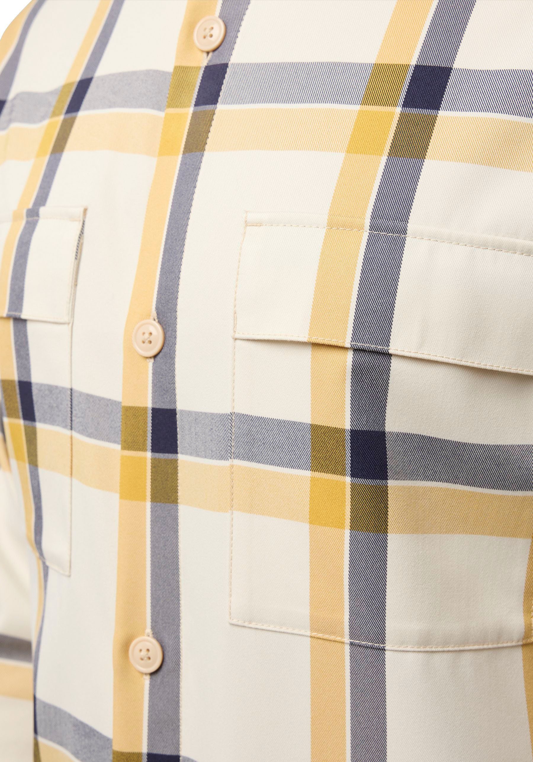 Jack Wolfskin Flanellhemd STEINWAND kariertes Flanellhemd, Langarm, mit Knopfleiste