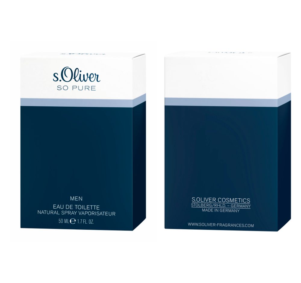 s.Oliver Eau de Toilette s.Oliver So Pure Men EDT NATURAL SPRAY 50 ML, 1-tlg., mit unaufdringlichem Charakter