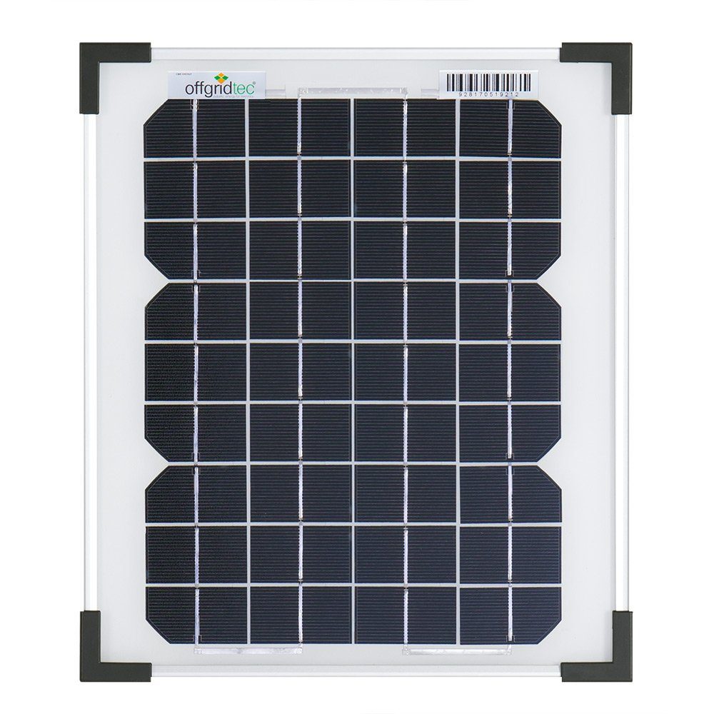 Offgridtec® MONO Solarmodul Monokristallin, Solarpanel, offgridtec 12V Set) 10W (kein