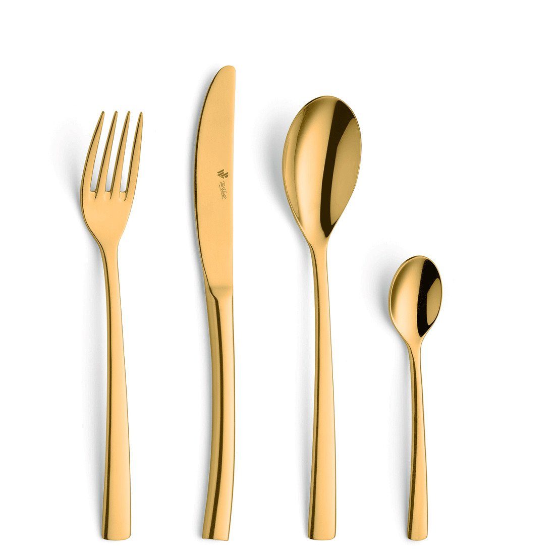Paul Wirths Besteck-Set SWING (24-tlg), 6 Personen, 13/0 18/10, PVD gold, hochglanzpoliert