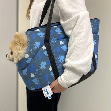 DUVO+ Tiertransporttasche Tragetasche "Die Schlümpfe" blau