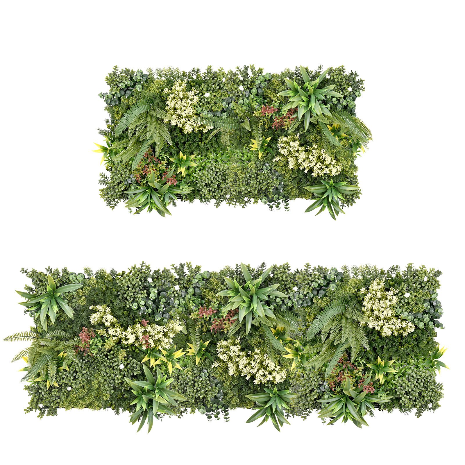Kunstpflanze Rhea, Pflanzenwand mit Klick-System, Individuelle Set-Größe, 3 Designs, Floordirekt, Ideal für Zuhause, Büro, Restaurants & Events, 1St. 50x50cm, I – Bild 5 von 5