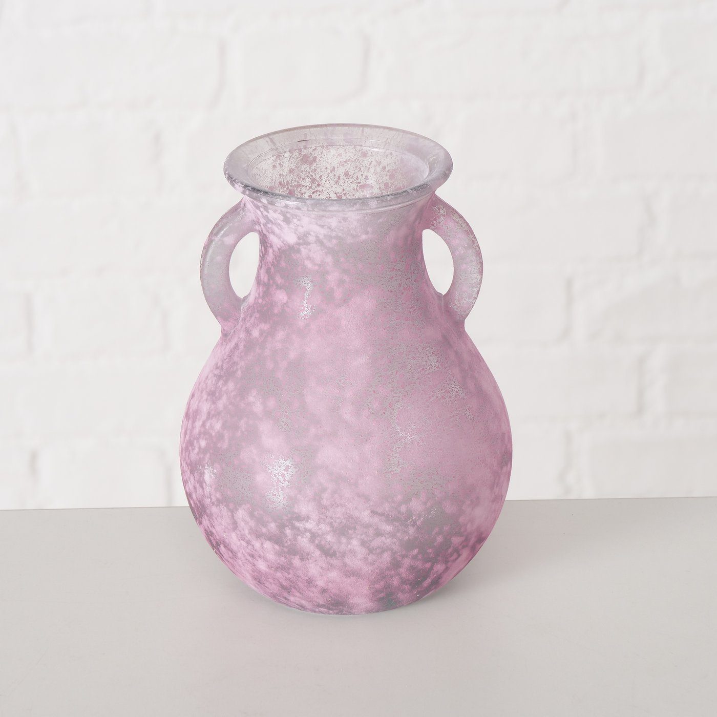 "Pitcher" aus Dekovase Glas 2er lila/rosa, Blumenvase in Set BOLTZE Vase
