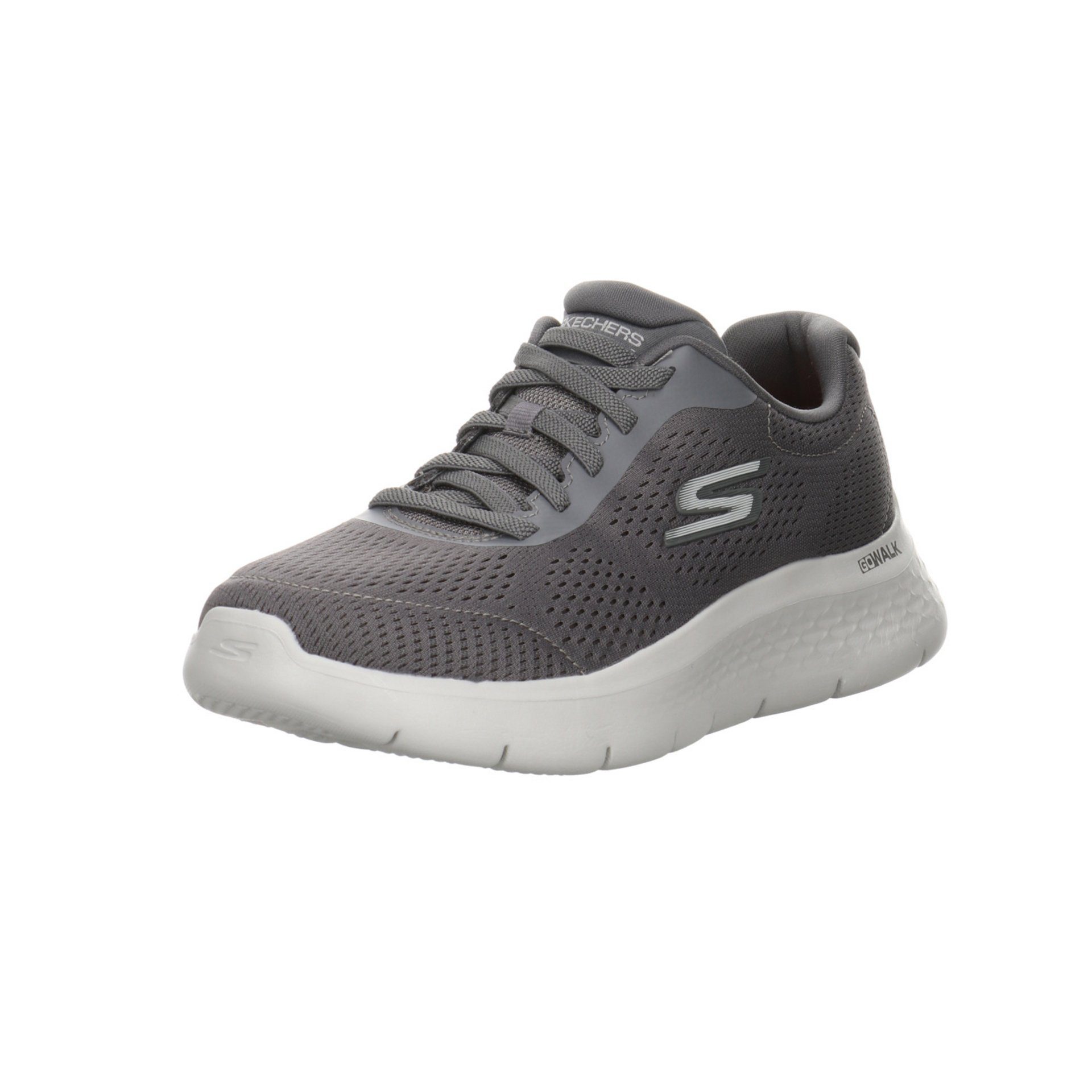 Schnürhalbschuhe Sneaker Flex Walk Go Sneaker Skechers Synthetik gray/charcoal Herren