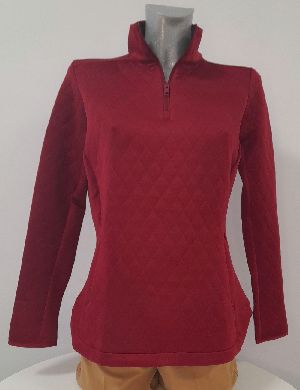 Callaway Longsweatshirt Callaway Golf Layer Quilted Fleece Weinrot Damen