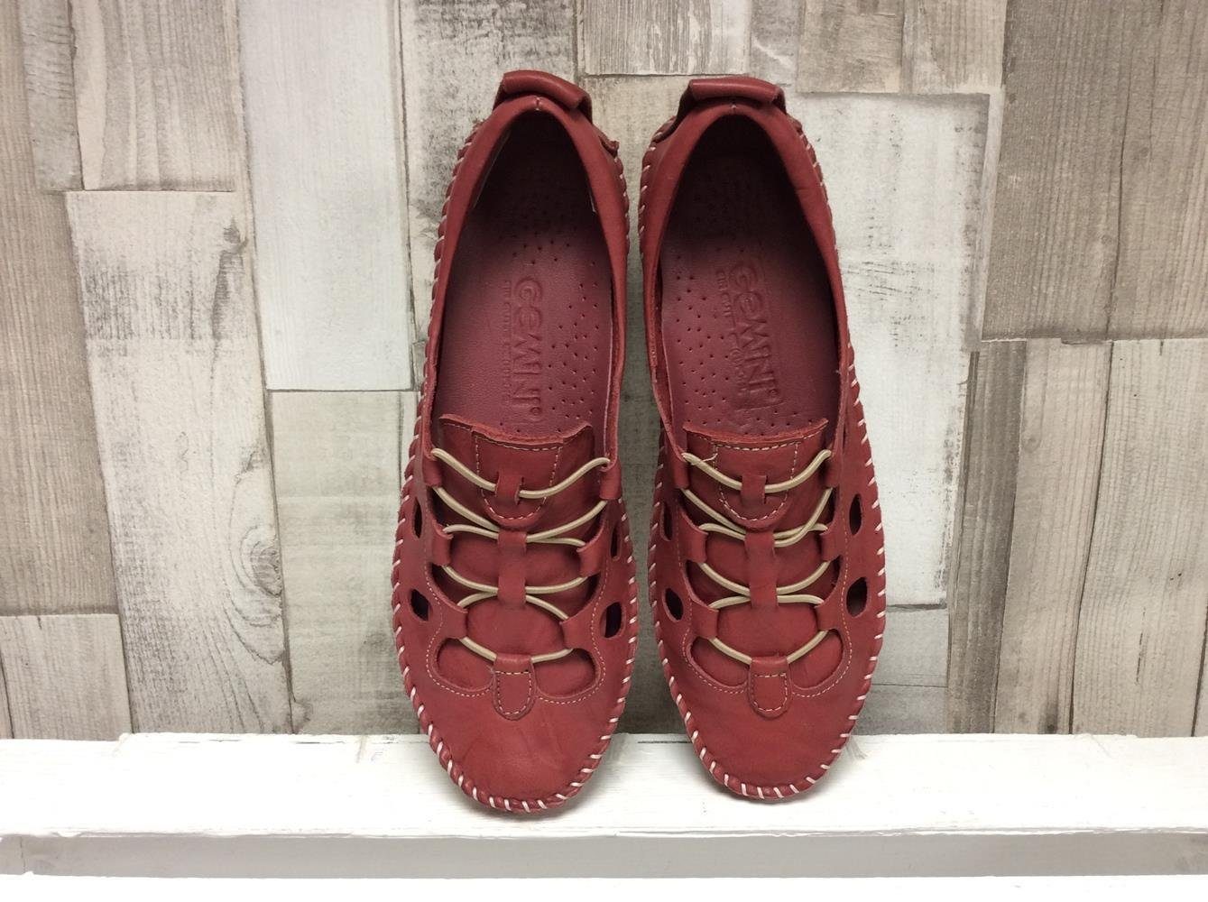 Gemini Gemini Damen Schnürschuh bordo mit Gummisenkel 40 Ballerina