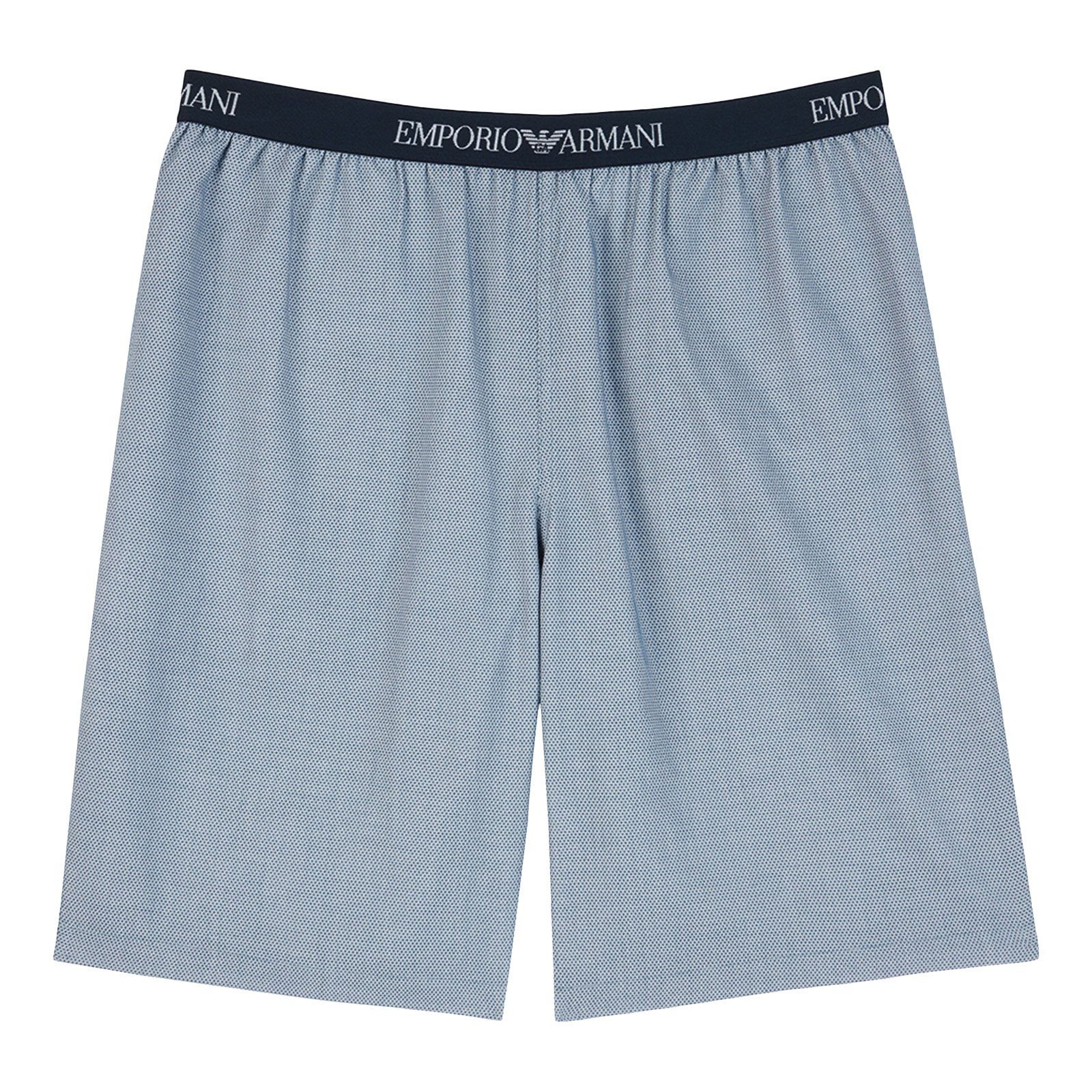 Emporio Armani Pyjamashorts Loungewear Schlafhose mit Jacquard-Muster und umlaufendem Markenschriftzug