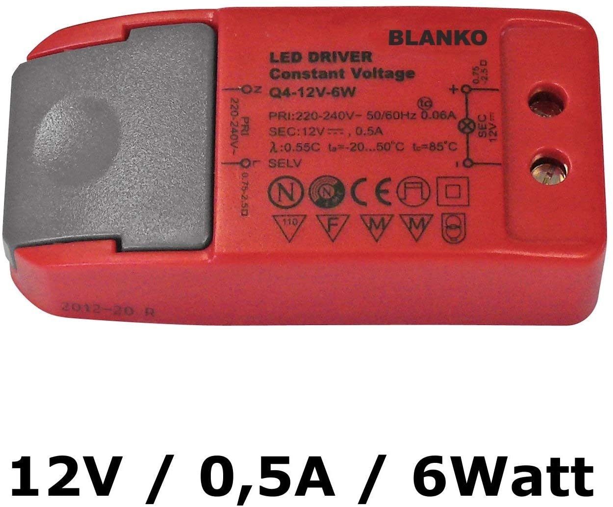 Test Werkzeug Blanko Transformator für LED-Strips und Leuchtmittel 12 V, 0,5 A bis 6 W 6970SIN12V005