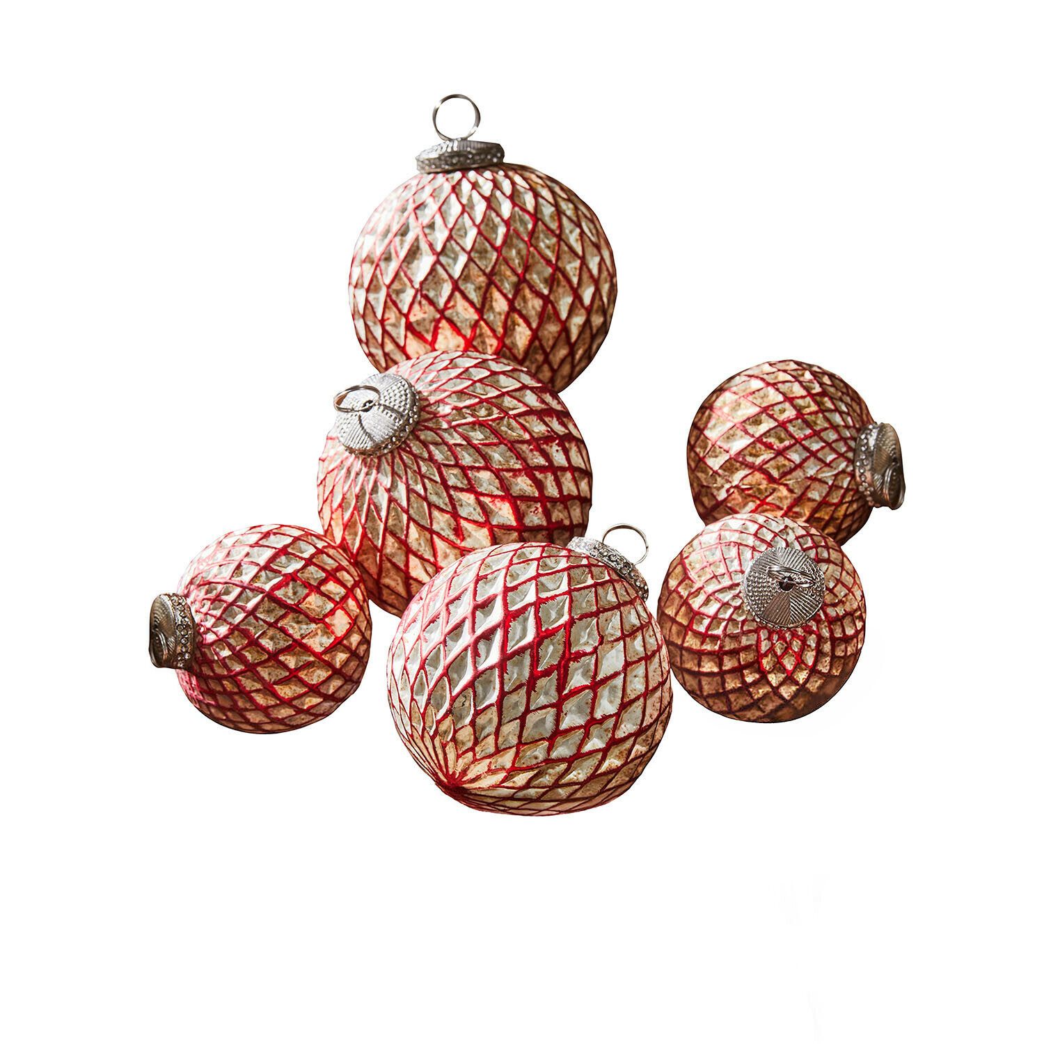 Mirabeau Christbaumschmuck Новогодние шары 6er Set Aleviah gold/rot