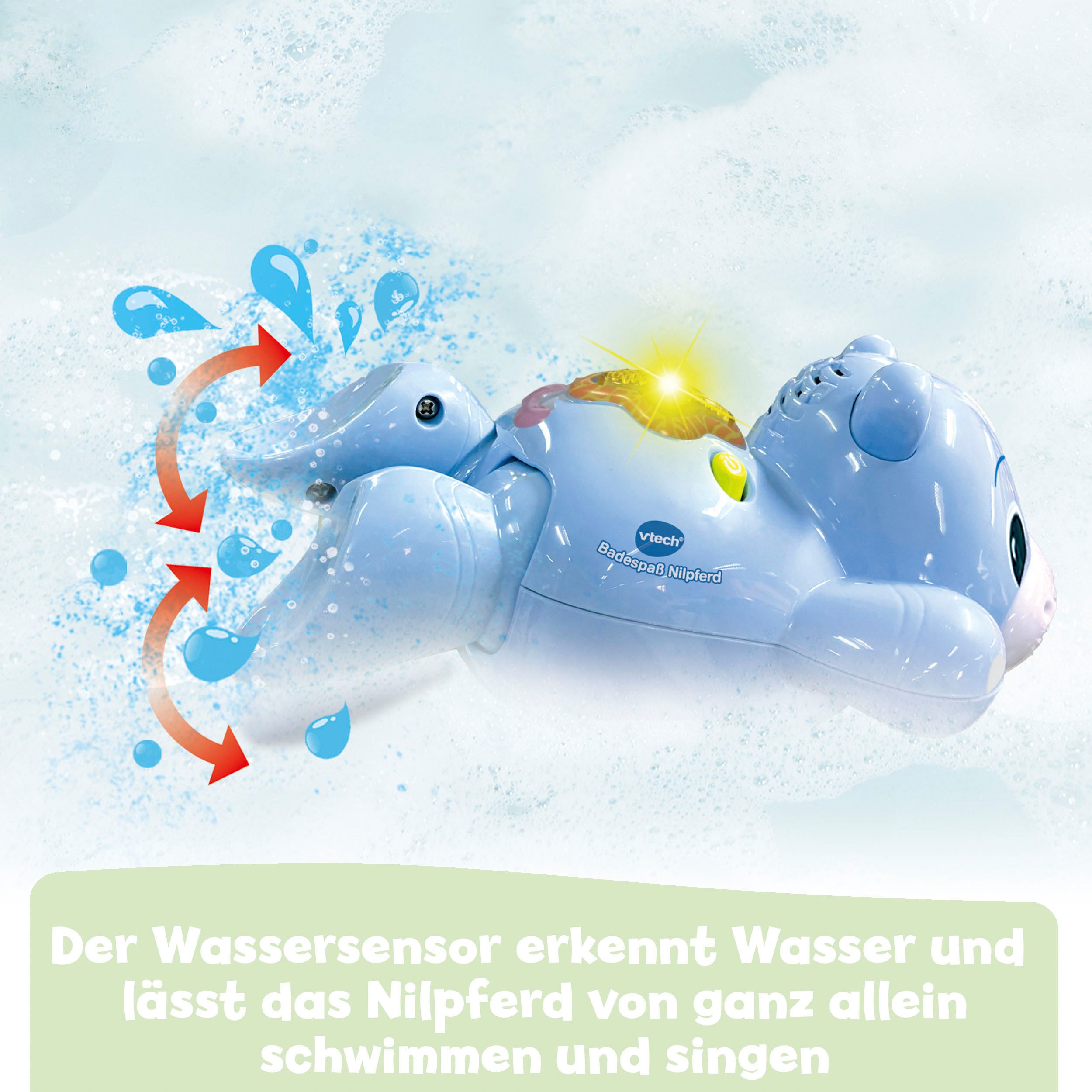 Vtech® Badespielzeug Badespaß Nilpferd, mit Licht- und Soundeffekt günstig online kaufen