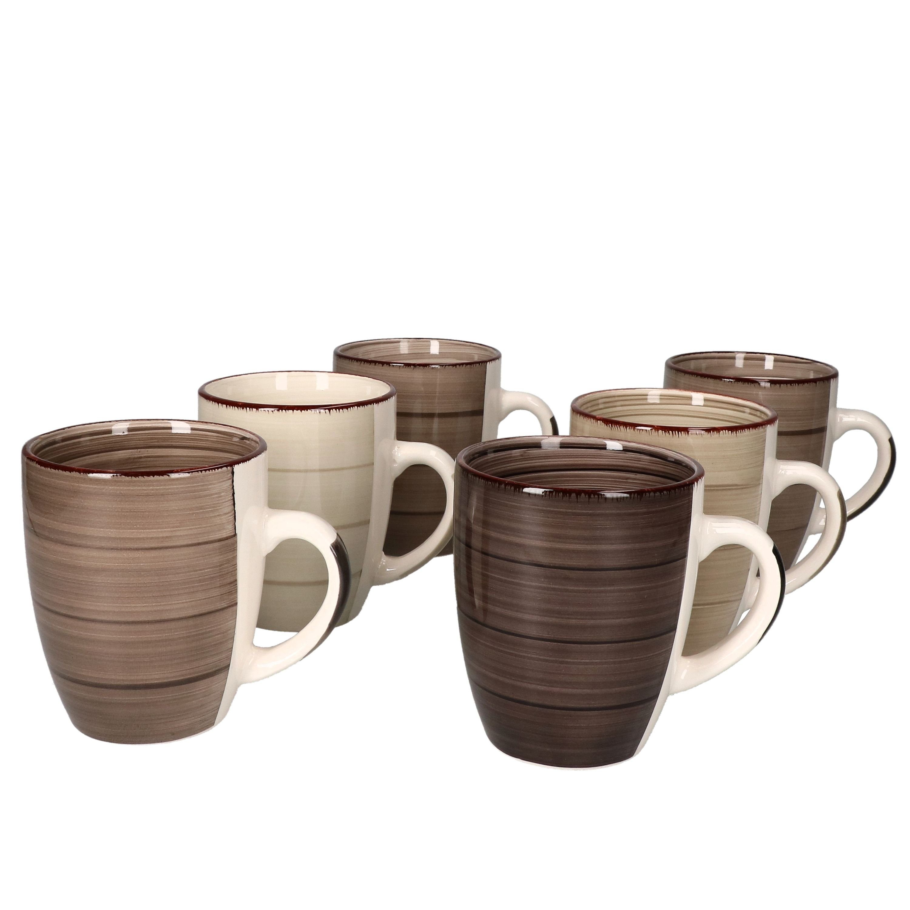 Becher 6er Set Kaffeebecher Grey