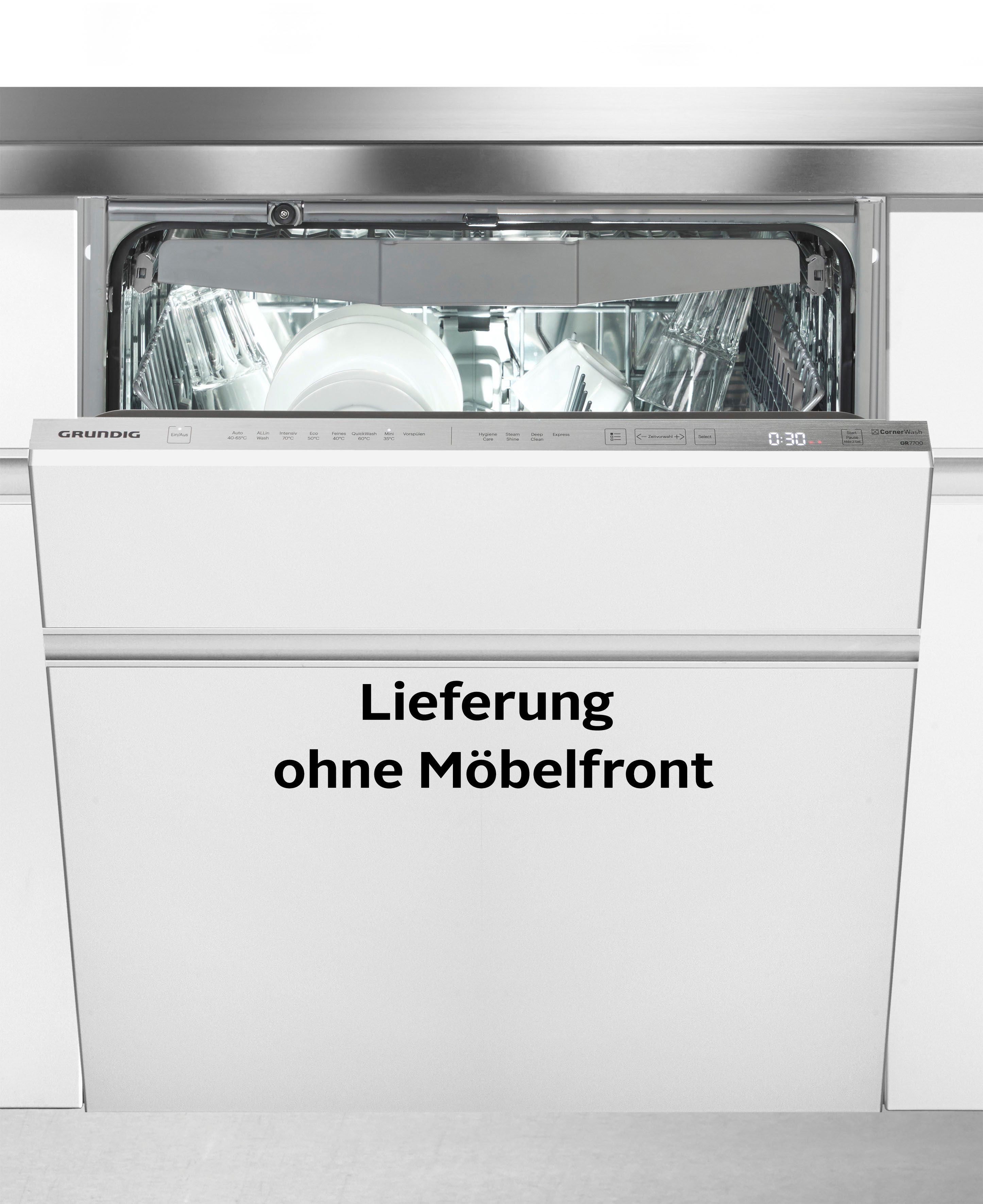 Grundig vollintegrierbarer Geschirrspüler GNVP4630B, 16 Maßgedecke, hocheinbaufähig