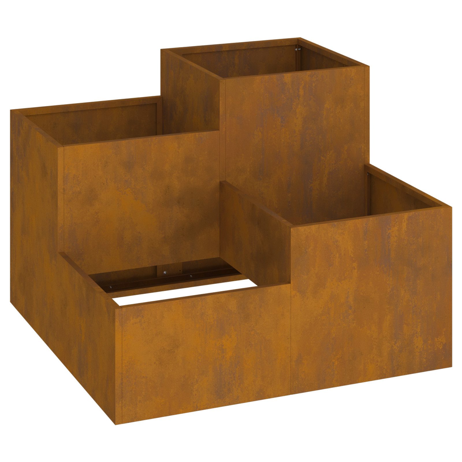 vidaXL Blumentopf Pflanzkübel 100x100x60 cm Cortenstahl günstig online kaufen
