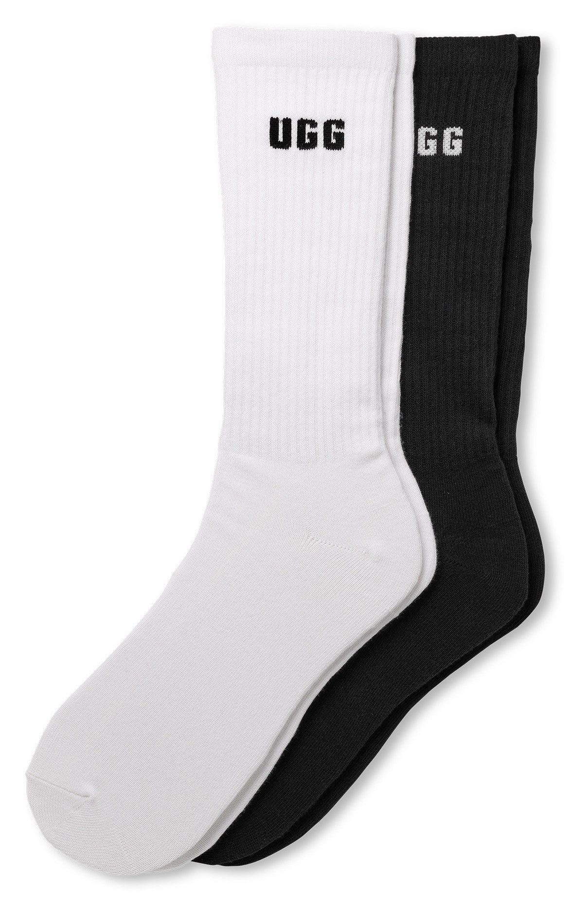 UGG Socken LEANDER LOGO CREW (2-Paar) Strümpfe mit UGG-Markenlogo