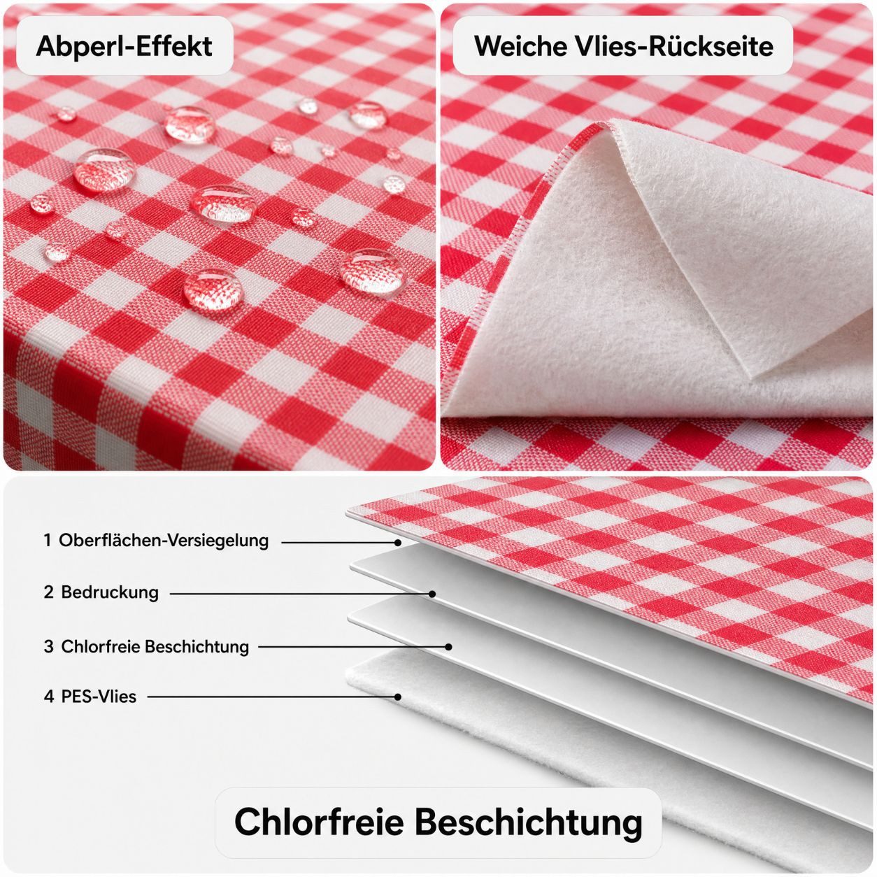texpot Tischdecke Wachstuch kariert Landhaus Bauernkaro (1-tlg) – Bild 5 von 5