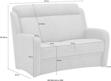 VILLA BECK 2-Sitzer Varese, 1 Teile, inklusive Kopfteilverstellung, in Sitzhöhe 46 cm